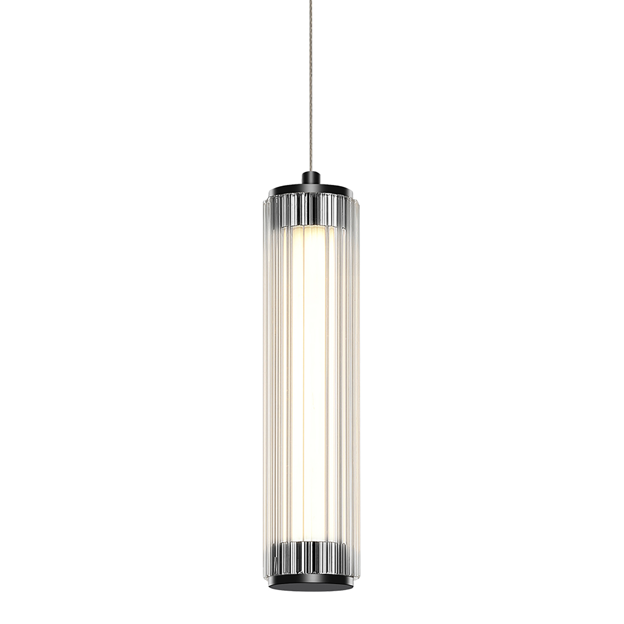SL6224.403.01 Светильник подвесной ST-Luce Черный/Прозрачный LED 1*8W 4000K BAMBOO