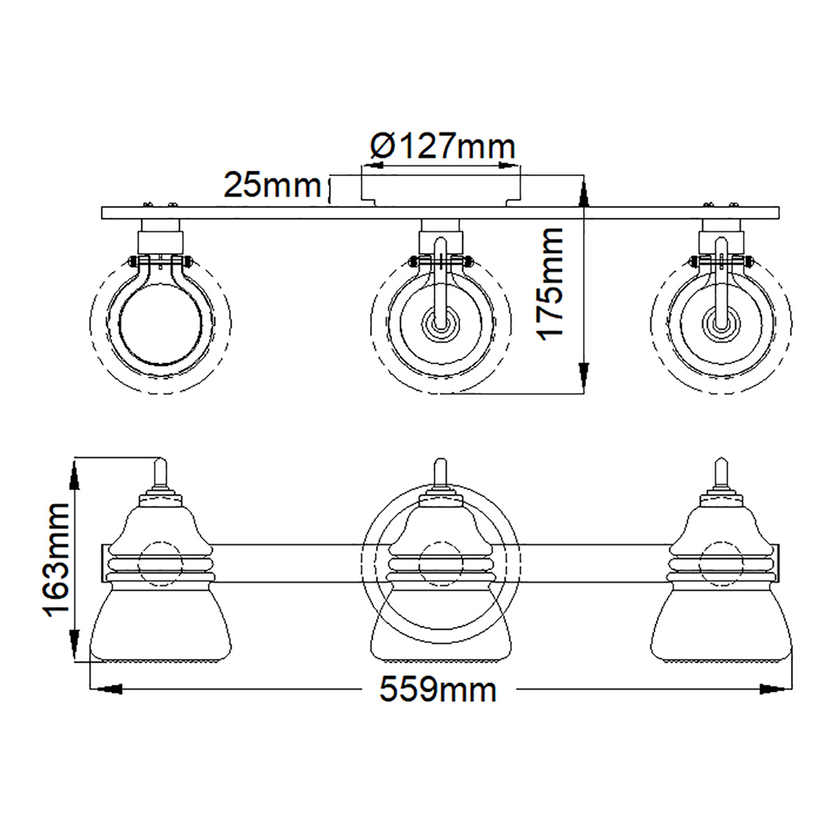 Бра для ванных комнат Kichler, Арт. KL-TALLAND3-PC-BATH