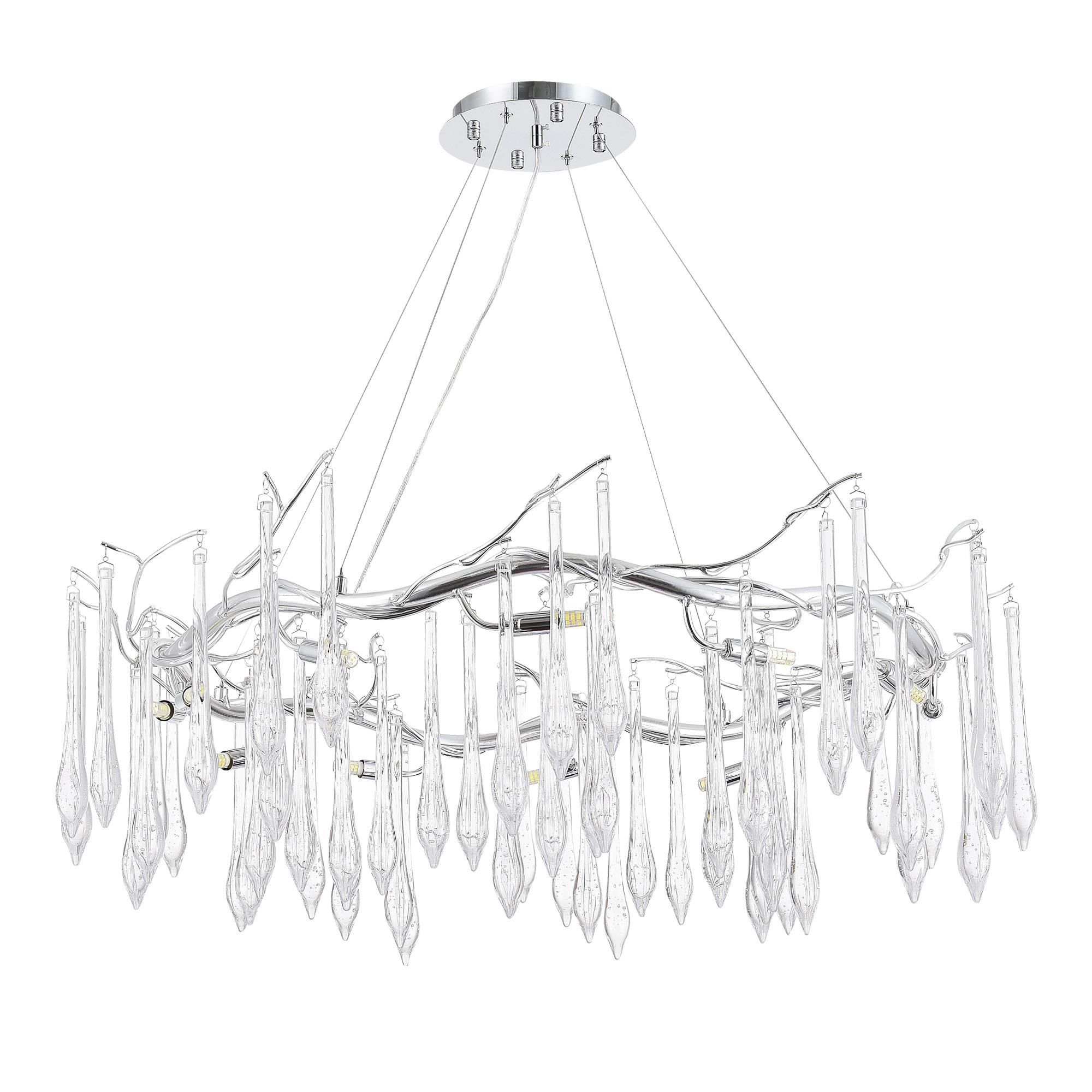 SL1660.103.12 Светильник подвесной ST-Luce Хром/Хром, Прозрачный G9 12*5W 4000K TEARDROPS