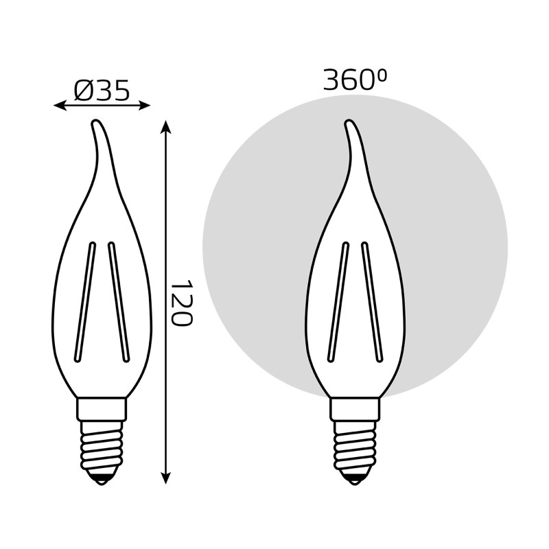 Светодиодная лампа Gauss 104801205-D