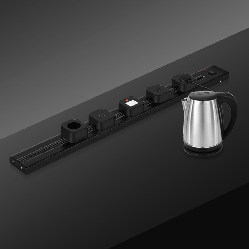 Трековая система розеток Arte Milano 385205TOB/50 Black