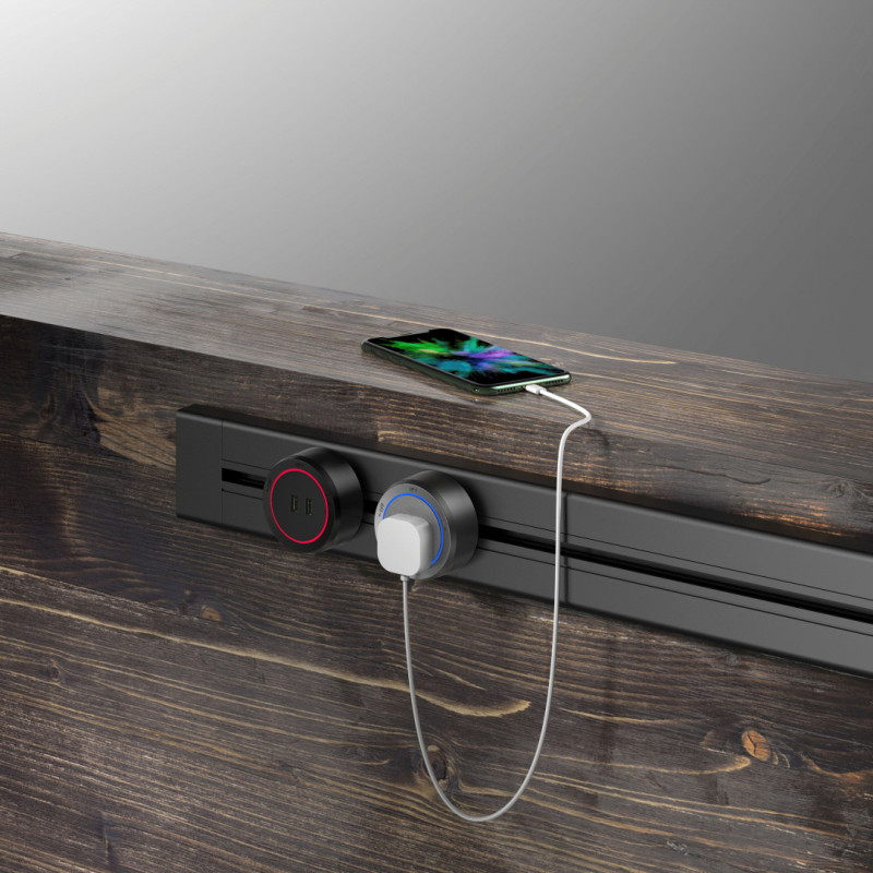 Трековая система розеток Arte Milano 385205TOB/50 Black