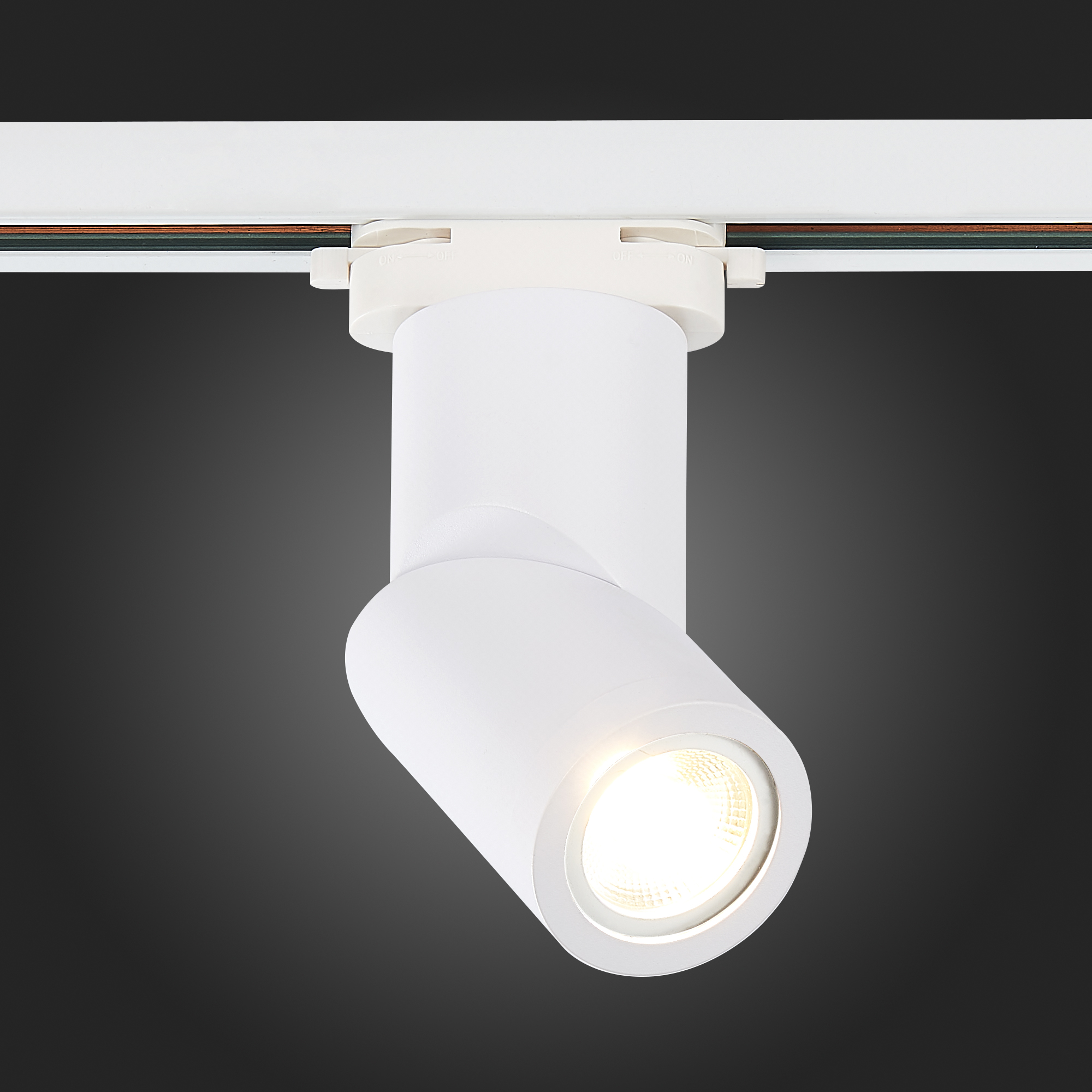 ST650.506.01 Св-к трек. Белый GU10 1*50W IP20 D60xH175 180-240V Без ламп BASE