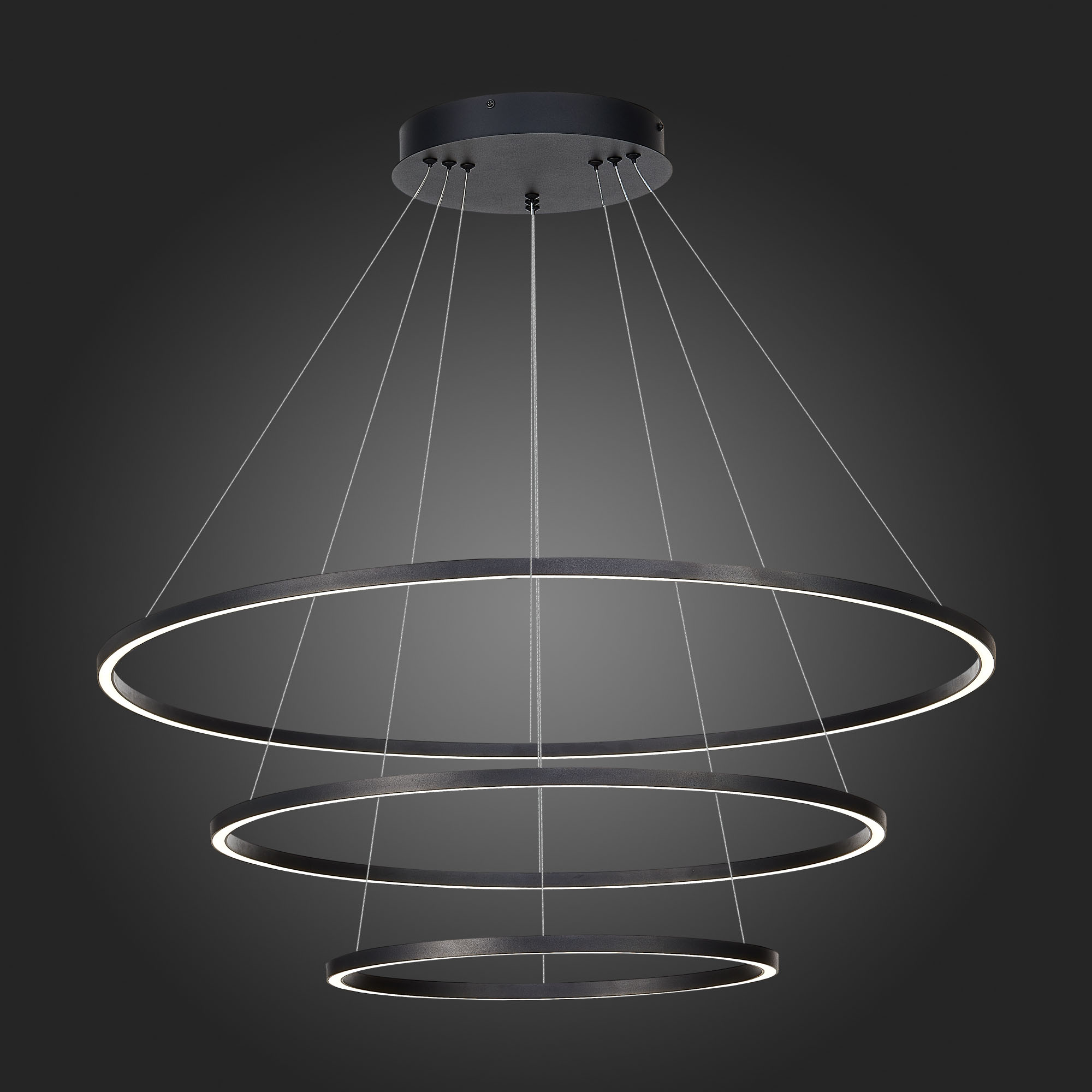 ST605.403.114 Cветильник подвесной SMART ST-Luce Черный/Белый LED 1*114W 2800-6500K AURA