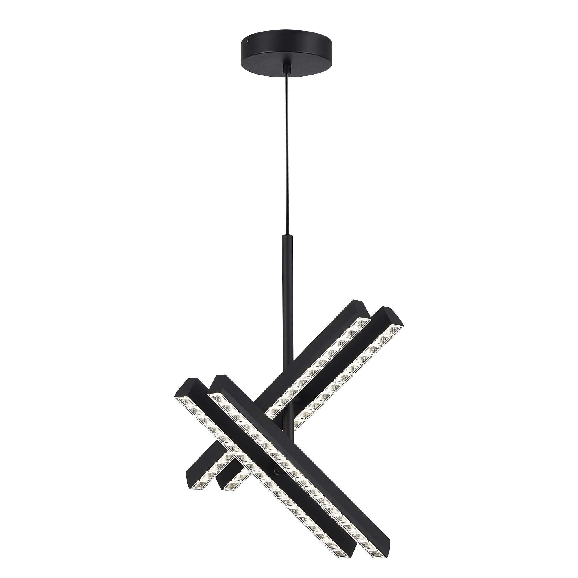 SL1018.413.04 Светильник подвесной ST-Luce черный/прозрачный LED 1*43W 4000K EUCLIDICS