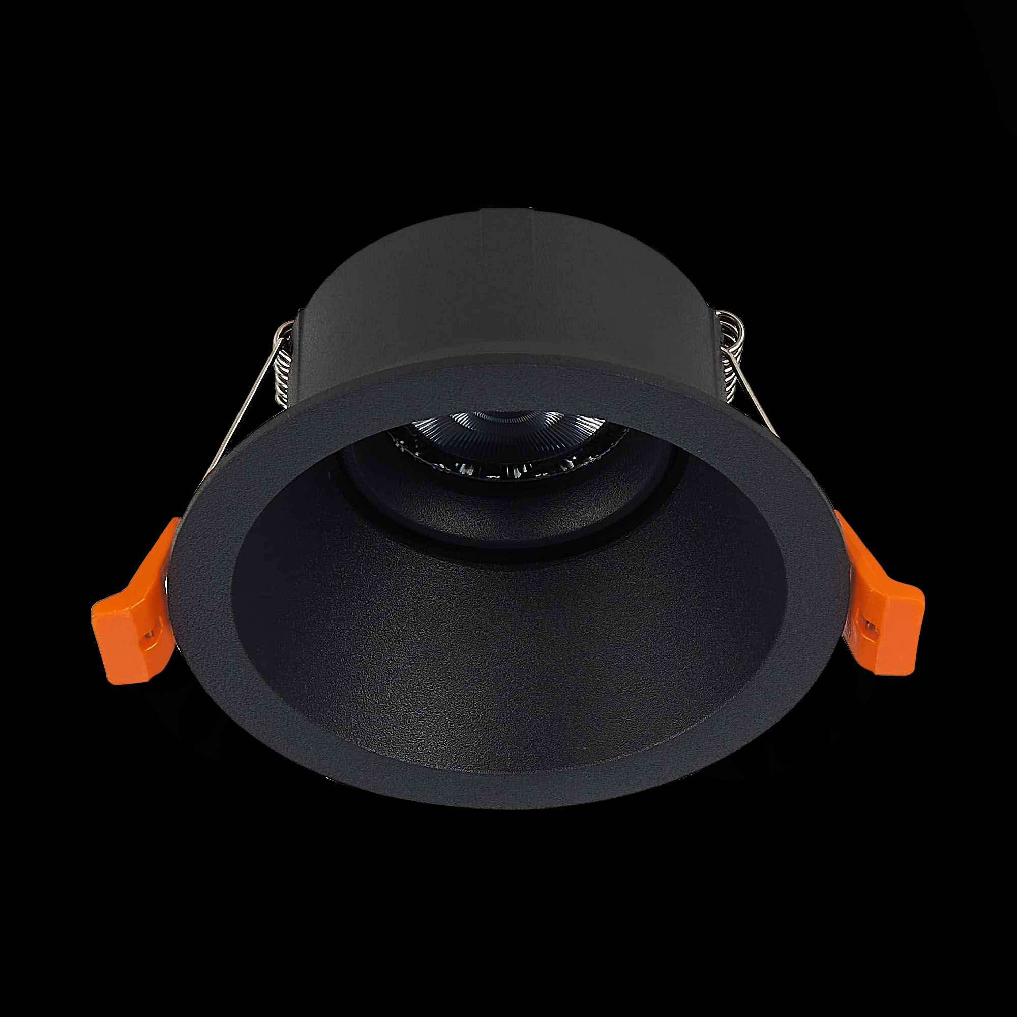 ST207.408.01 Св-к встр. Черный GU10 1*50W  D103xH52 220V Без ламп Встраиваемые светильники