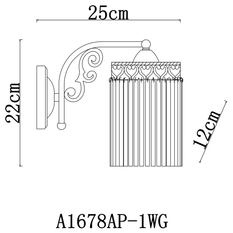 Бра ARTE Lamp A1678AP-1WG