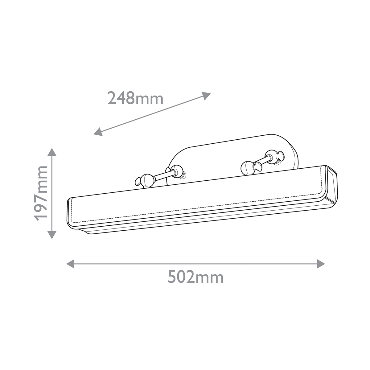 Светильник для картин Alora, Арт. QN-VALISE-PL-M-VBS-CL