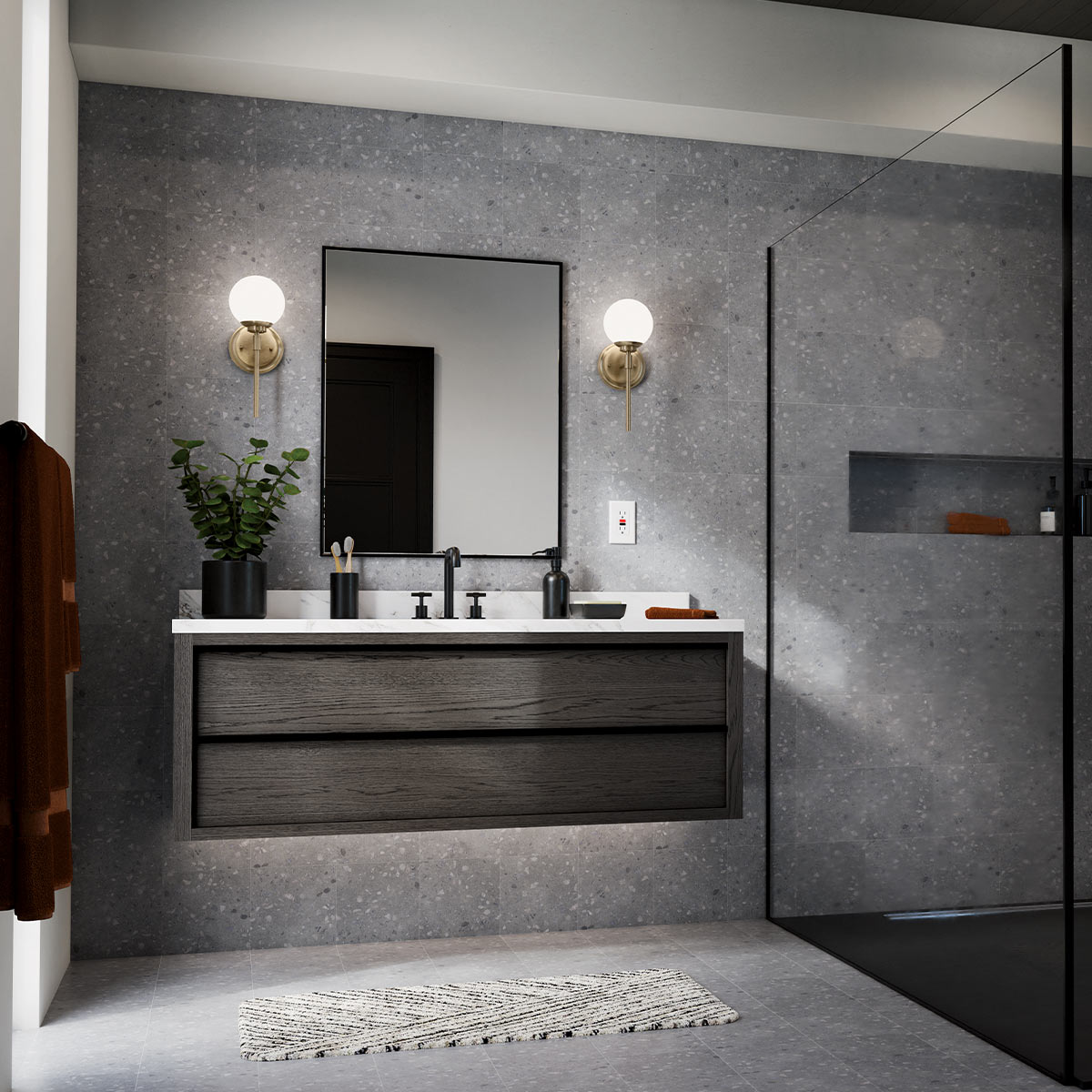 Бра для ванных комнат Kichler, Арт. KL-BENNO1-CPZ