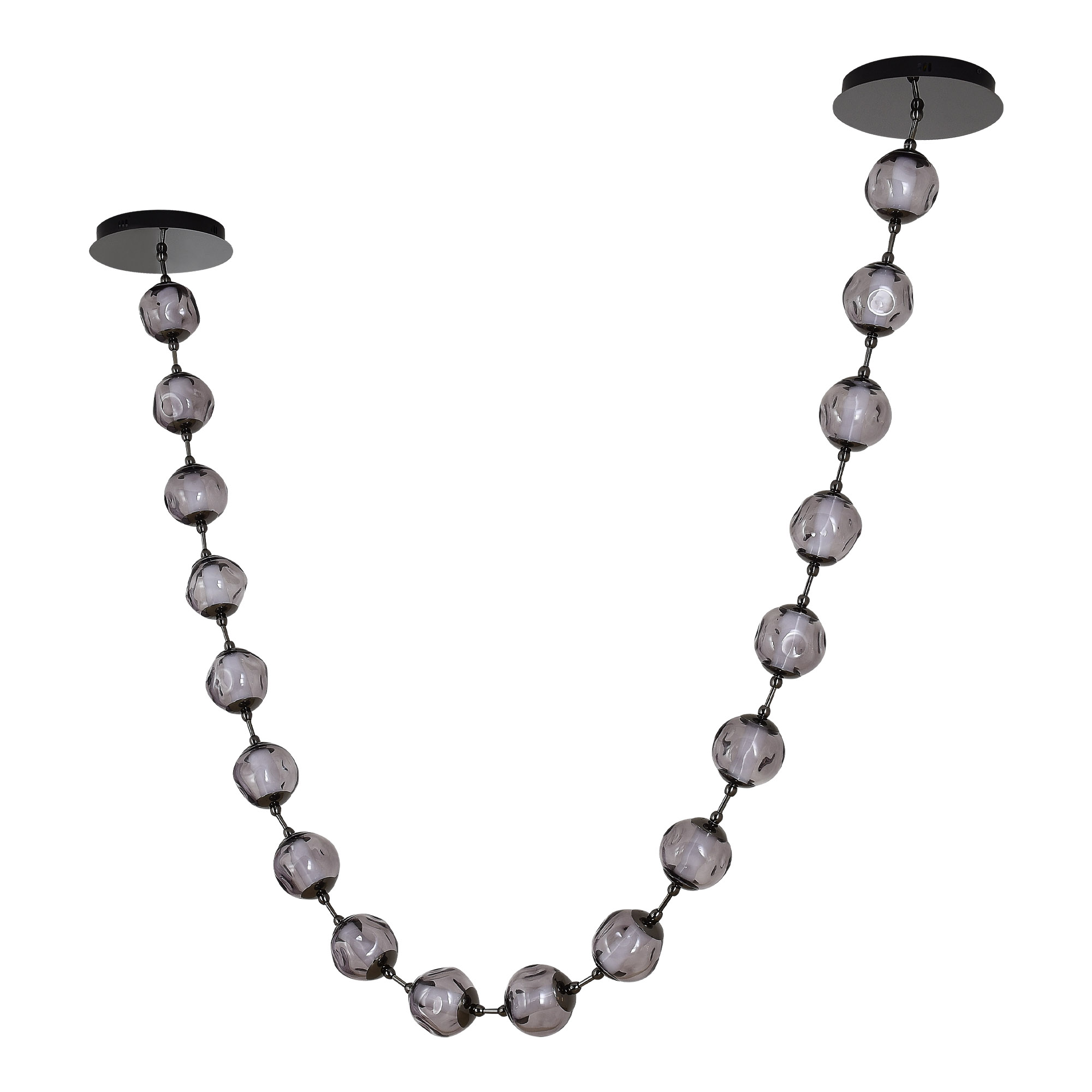 SL6520.403.18 Светильник подвесной ST-Luce черный жемчуг/прозрачно-дымчатый LED 1*90W 4000K HELMI