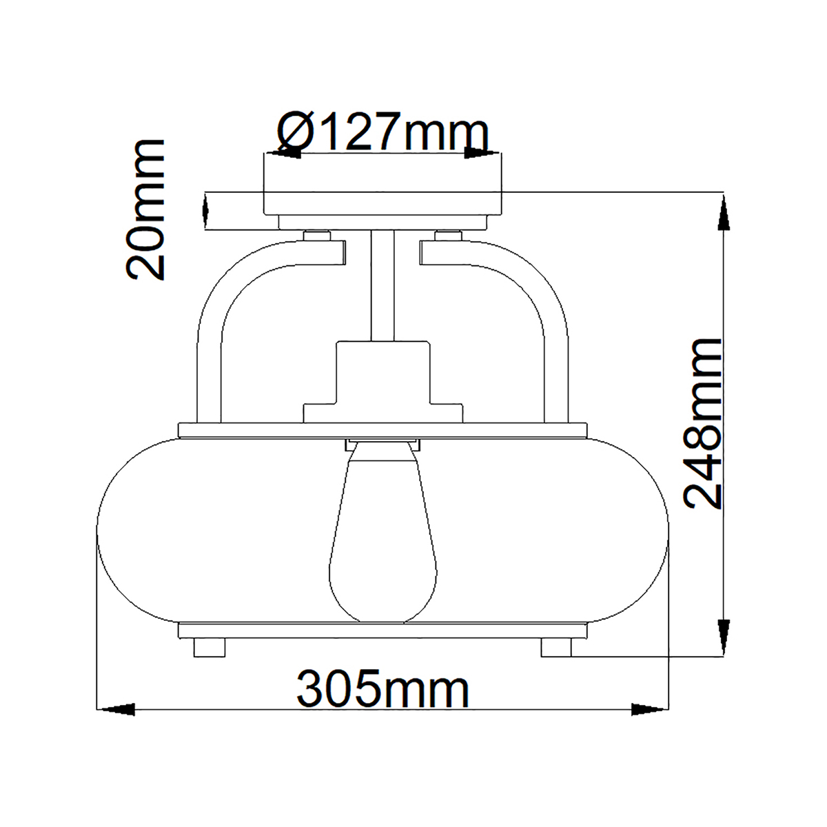 Потолочный светильник Quoizel, Арт. QZ-TRILOGY-SF-S