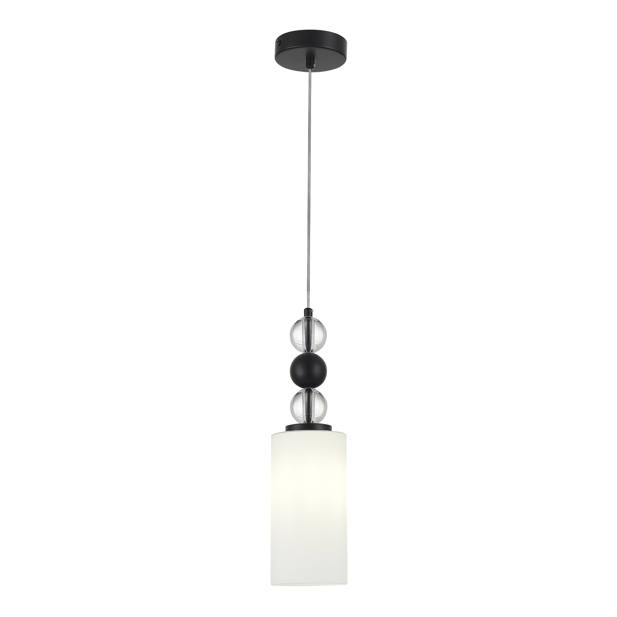 SL2003.403.01 Светильник подвесной ST-Luce черный/белый E27 1*40W AURORA