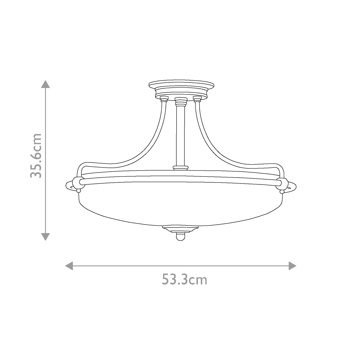 Потолочный светильник Quoizel, Арт. QZ-GRIFFIN-SFM-WS