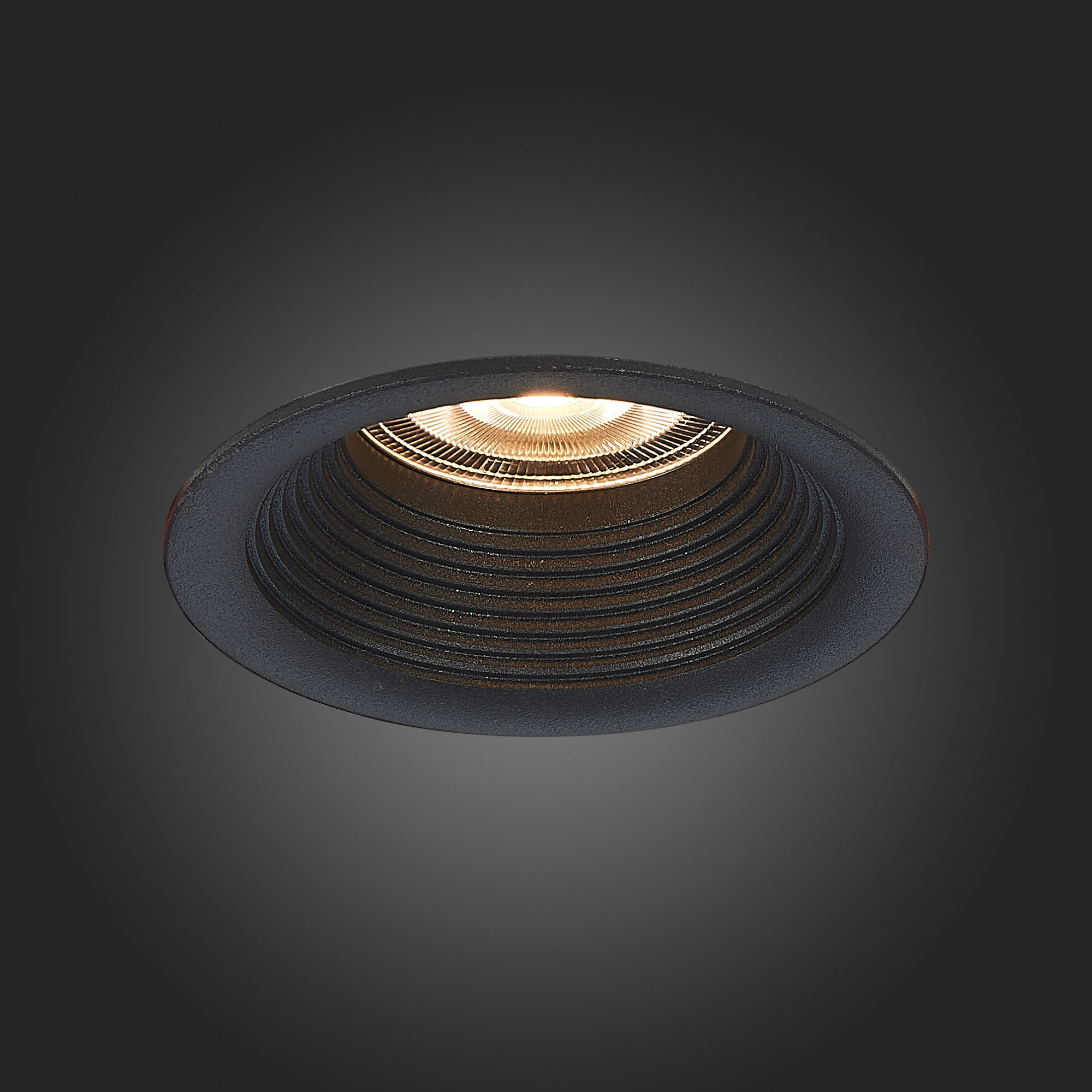 ST202.408.01 Св-к встр. Черный GU10 1*50W  D89xH40 220V Без ламп Встраиваемые светильники