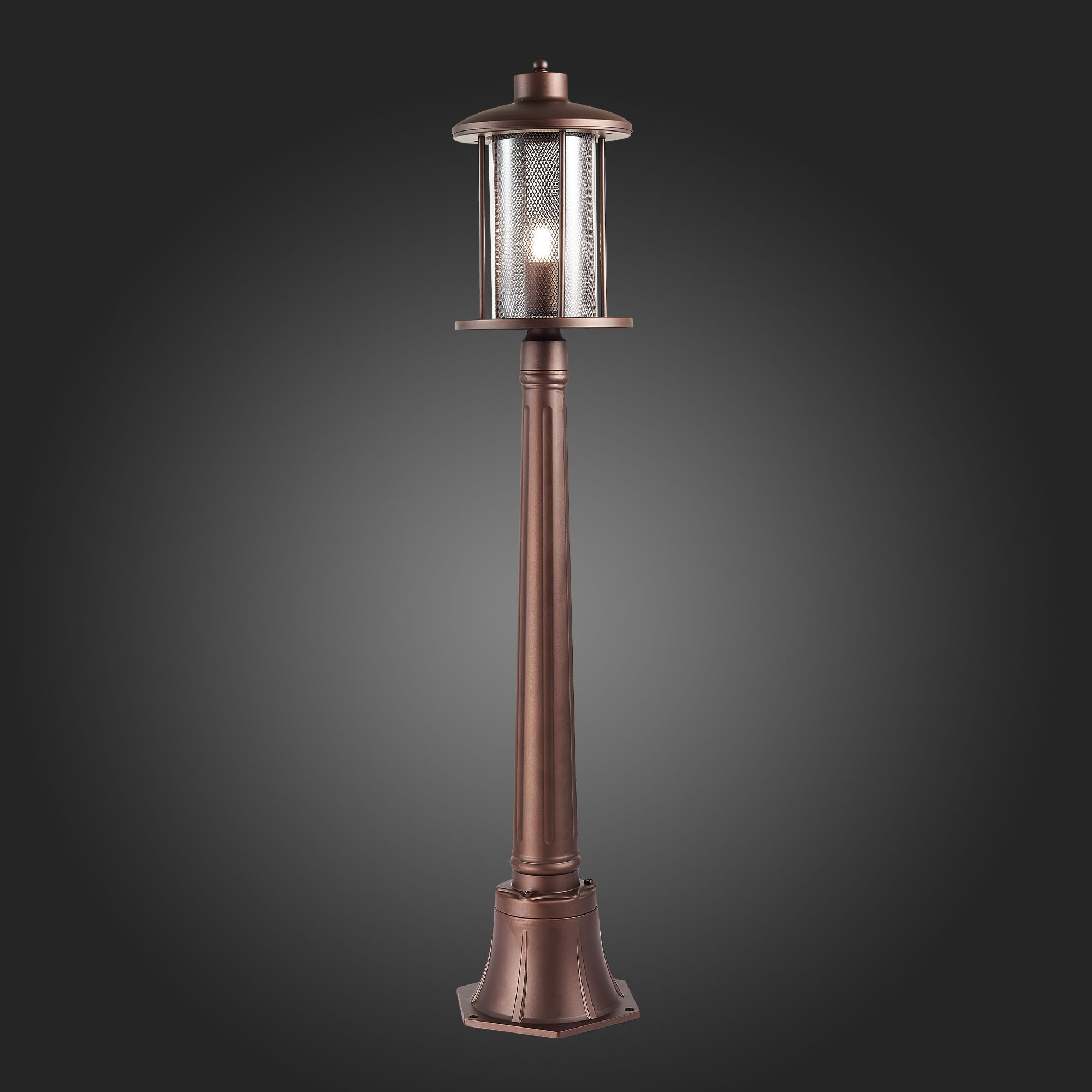 SL080.415.01 Светильник уличный наземный ST-Luce Темный кофе/Прозрачный, Темный кофе E27 1*60W LASTERO