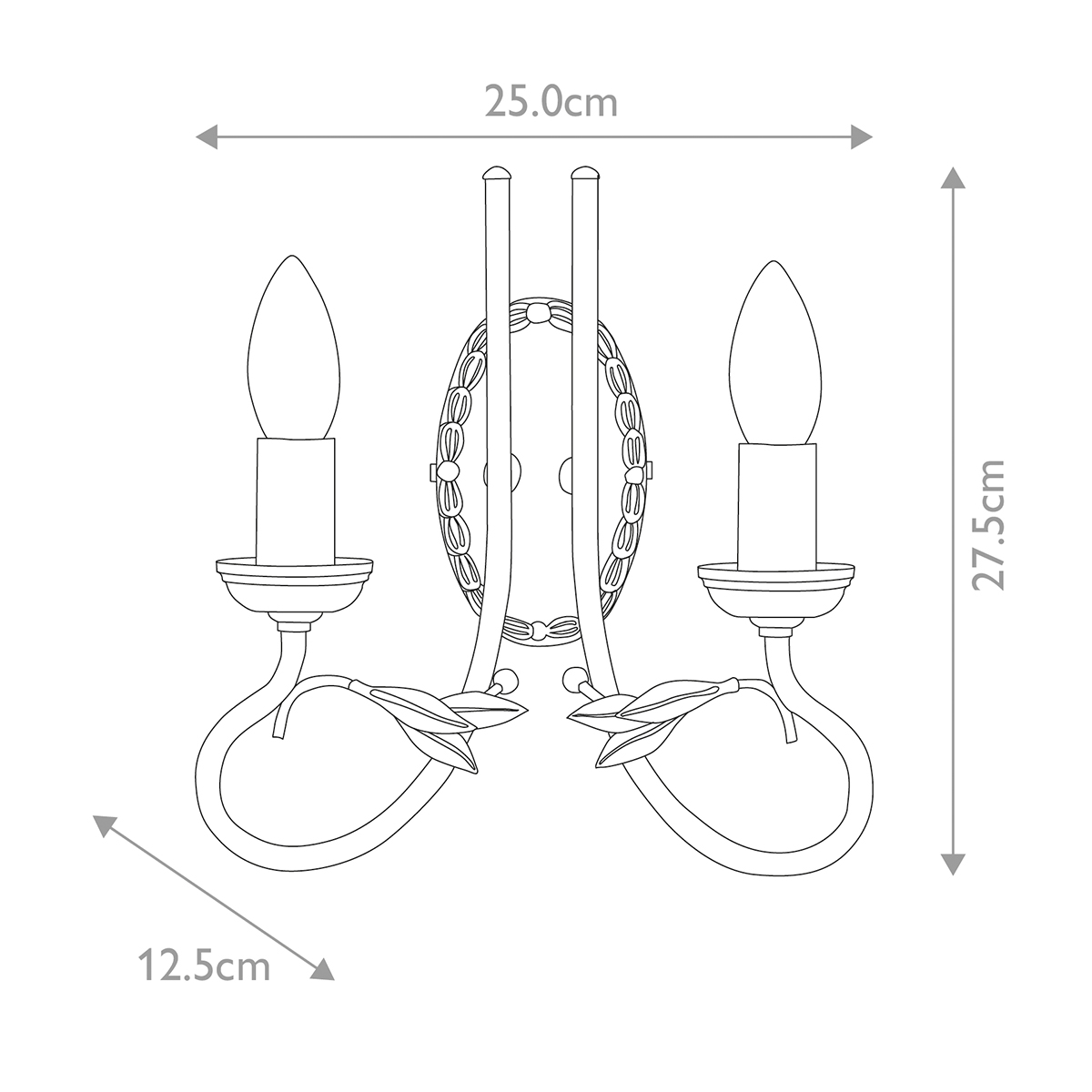 Бра Elstead Interior, Арт. OV2-BLK-GOLD