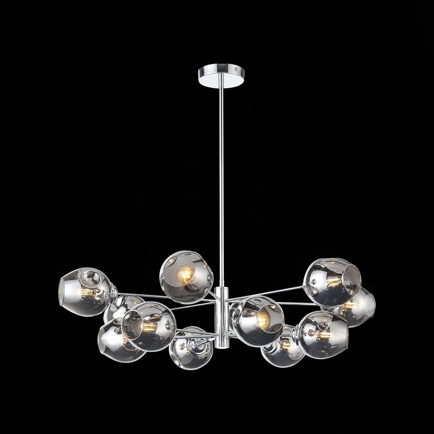 SL1500.103.12 Светильник потолочный ST-Luce Хром/Дымчатый E14 12*40W FOVIA