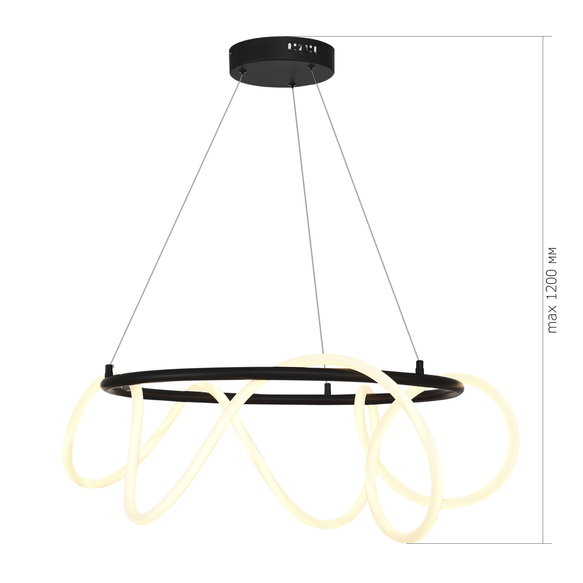 SL6102.403.55 Светильник подвесной ST-Luce Черный/Белый LED 1*35W 3000K SAGRATO
