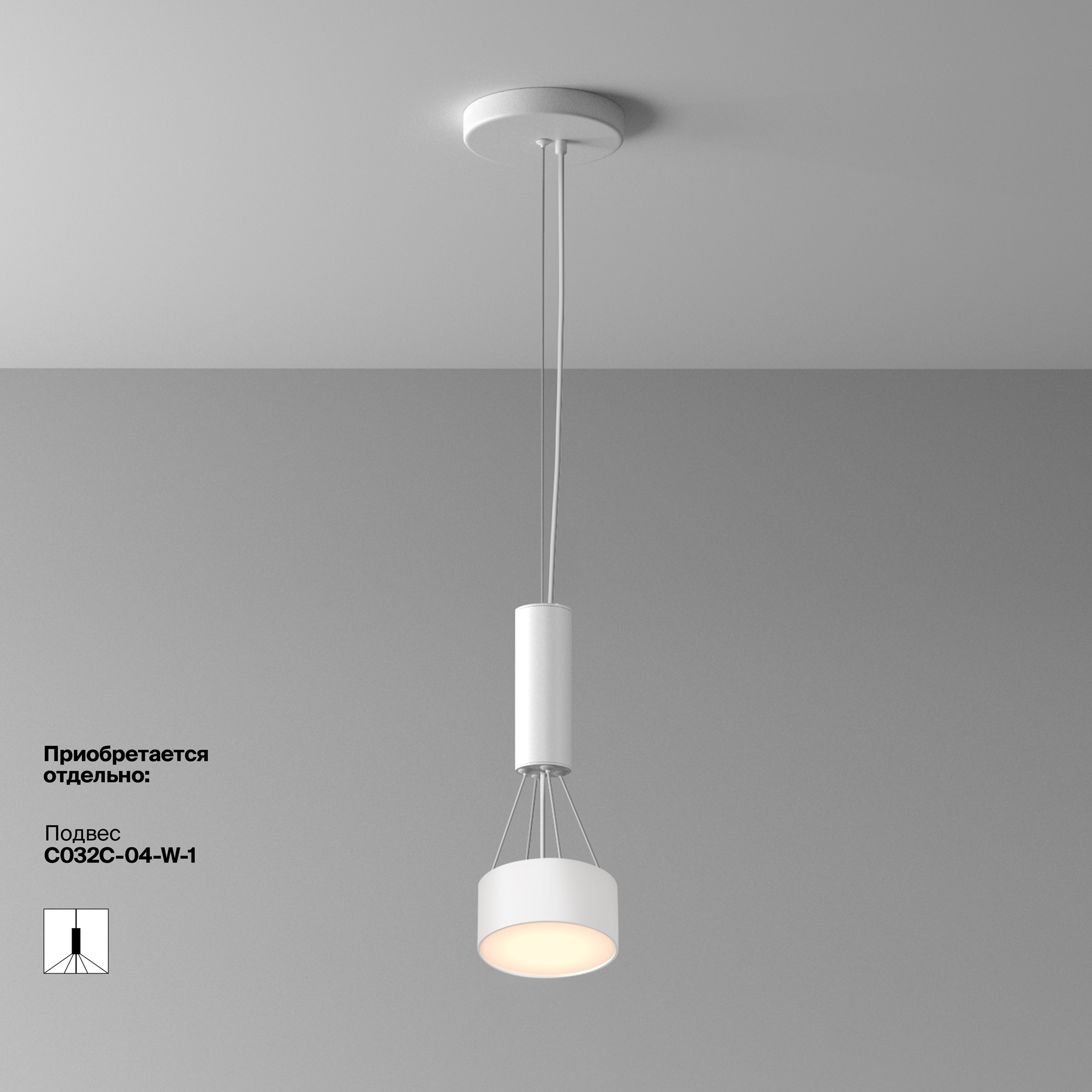 Потолочный светильник Technical C032CL-12W3K-RD-W