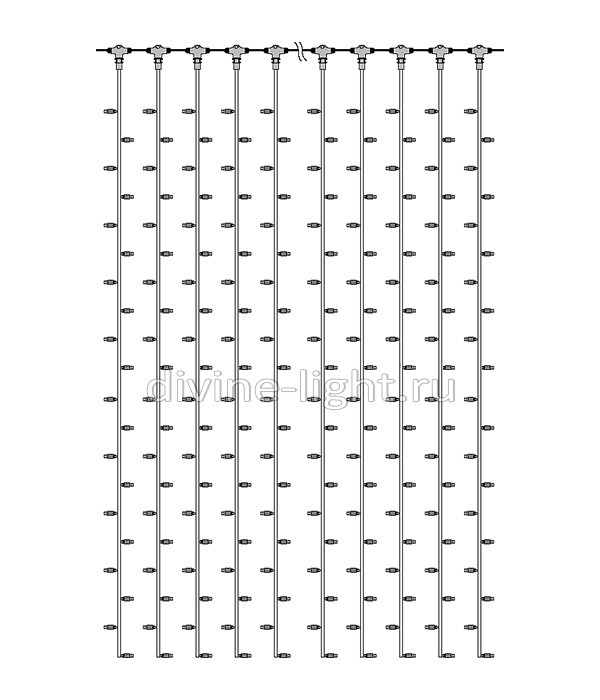 Светодиодный занавес Laitcom PCL901-10-2WW