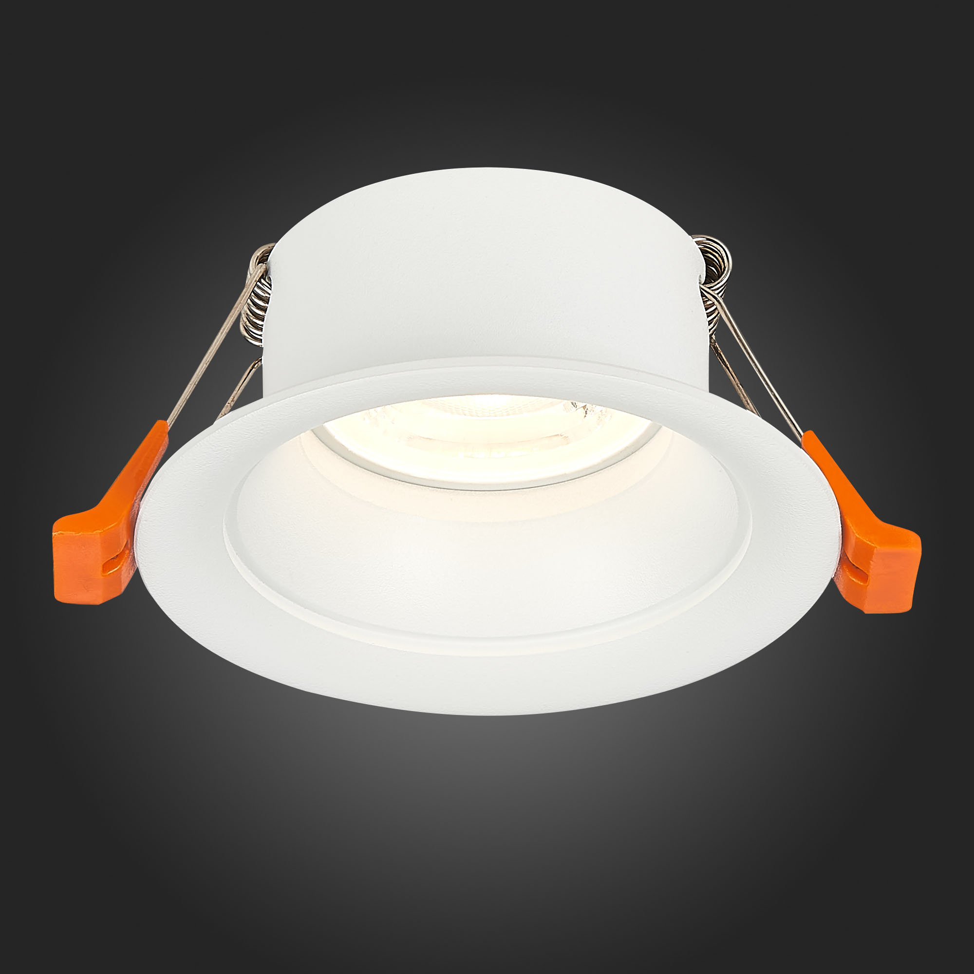 ST200.508.01 Св-к встр. Белый GU10 1*50W  D89xH40 220V Без ламп Встраиваемые светильники