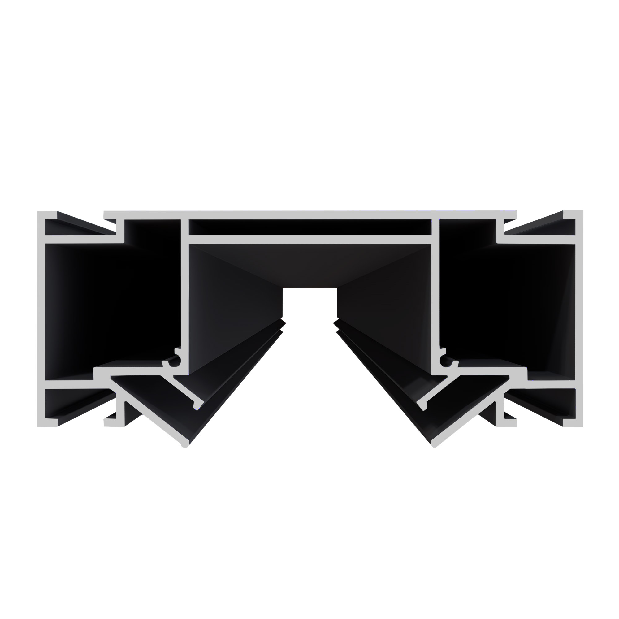 ST1047.429.02 Профиль для монтажа 48 под натяж. потолок ST-Luce Черный L2000мм (Заглуш внеш 2 в ком) SKYLINE 48+