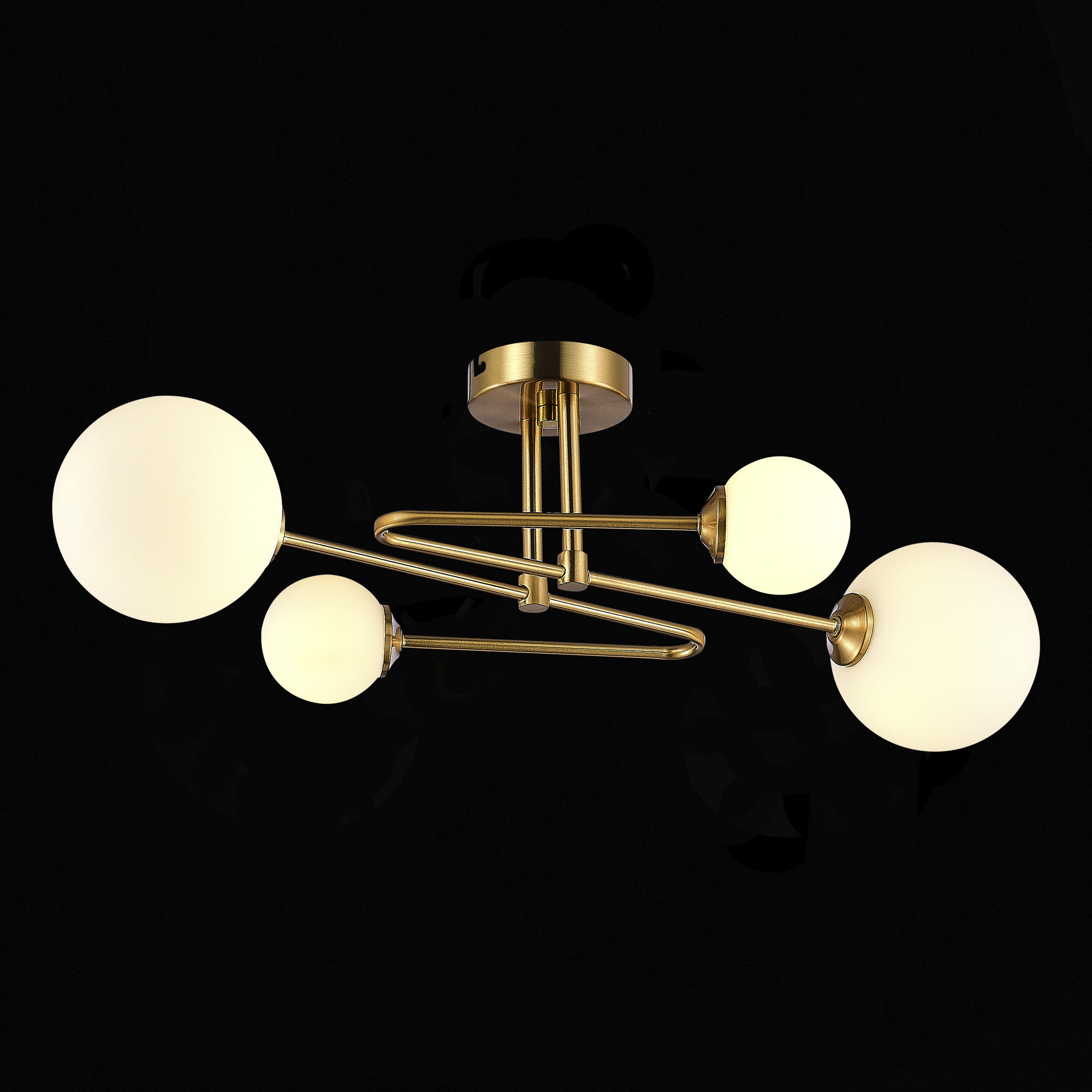 SLE2211-302-04 Светильник потолочный Латунь/Белый G9 LED 4*5W FANTINI