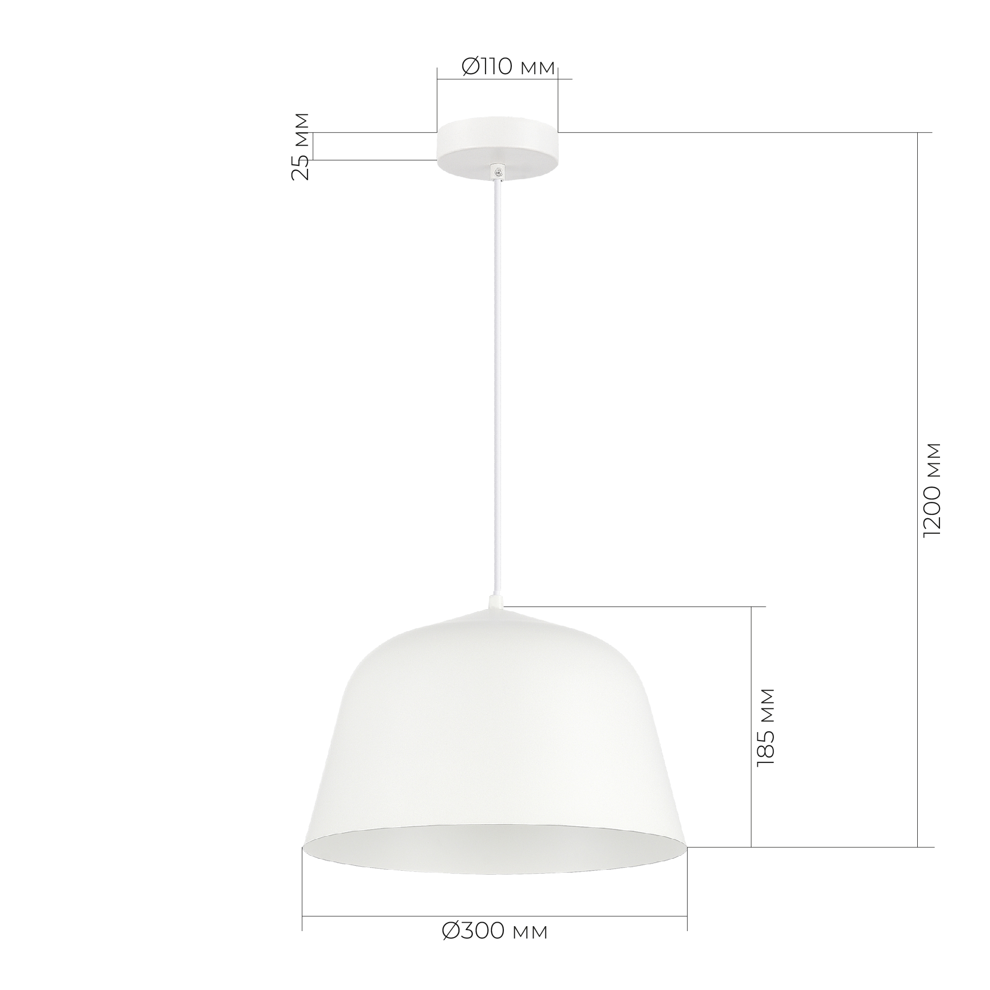 SLE1805-503-01 Светильник подвесной Белый/Белый E27 1*40W BLANK