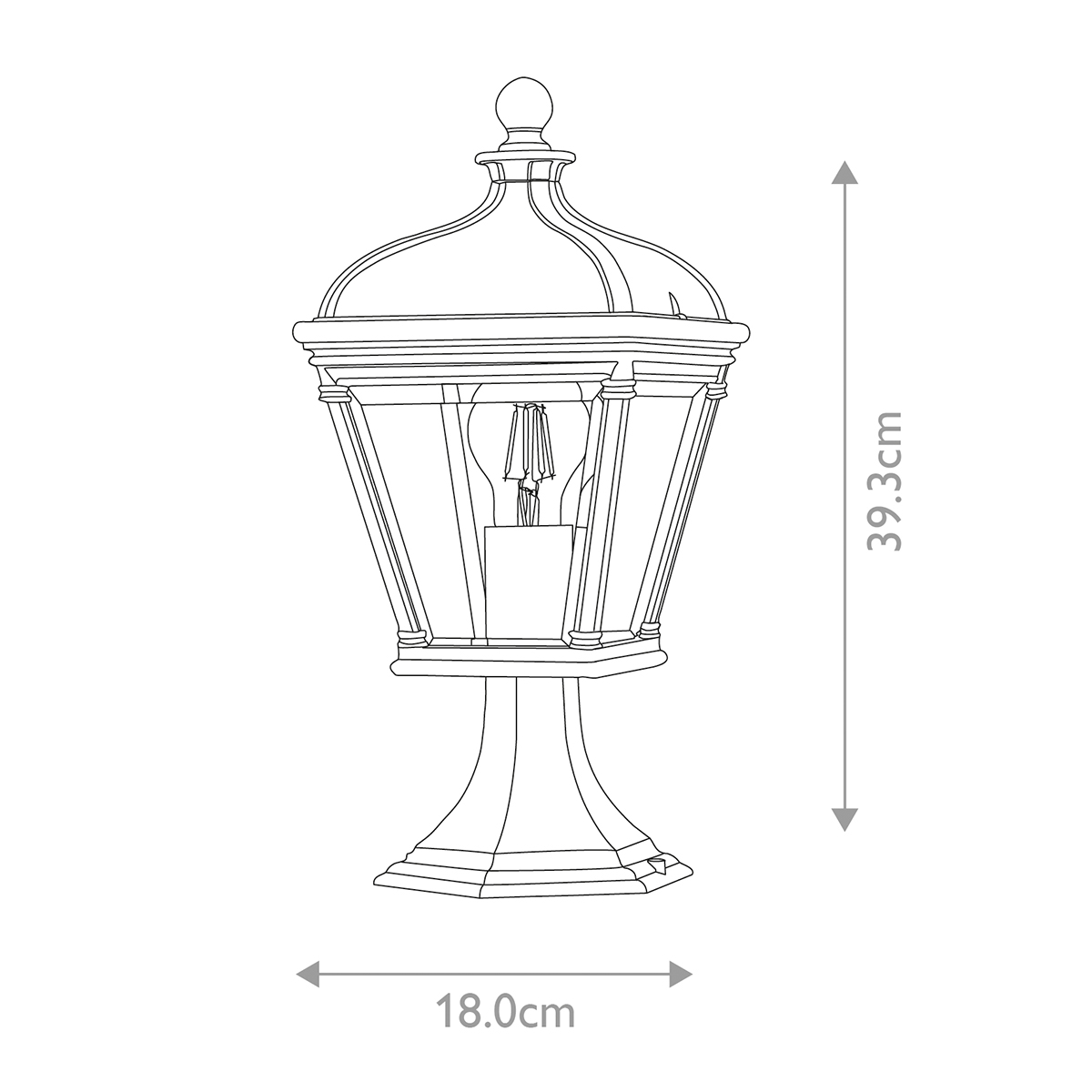 Фонарь-пьедестал Elstead Lighting, Арт. BAYVIEW-3M-BK