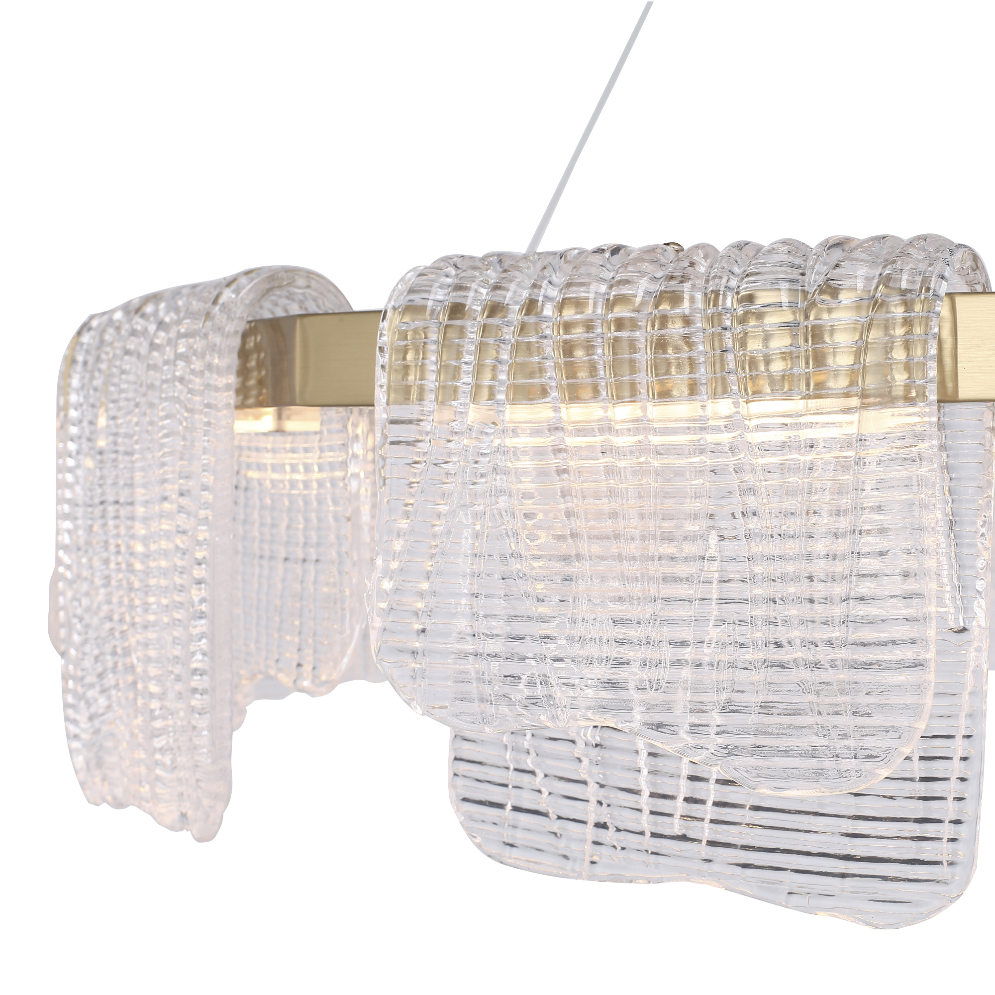 SL6021.203.66 Светильник подвесной ST-Luce золотистый/прозрачный LED 1*66W 3000K VOILE