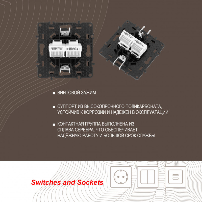 Розетка Arte Milano 217.45-2.black