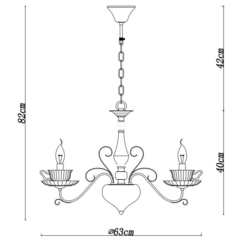 Подвесная люстра ARTE Lamp A1704LM-5CC