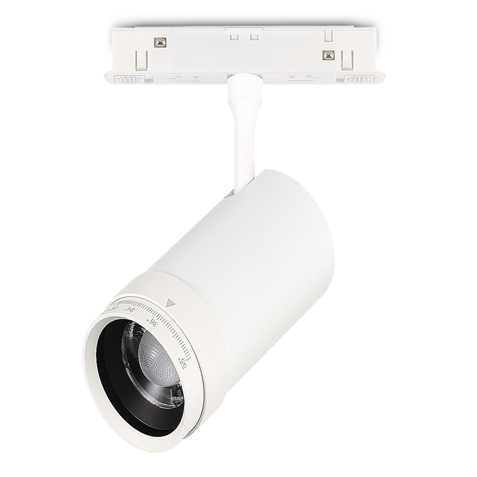 ST357.536.12 Магнитный трековый светильник ZOOM Белый LED 1*12W 3000K Lm Ra90 10-55° IP20 D50xH160 4 SKYLINE 48