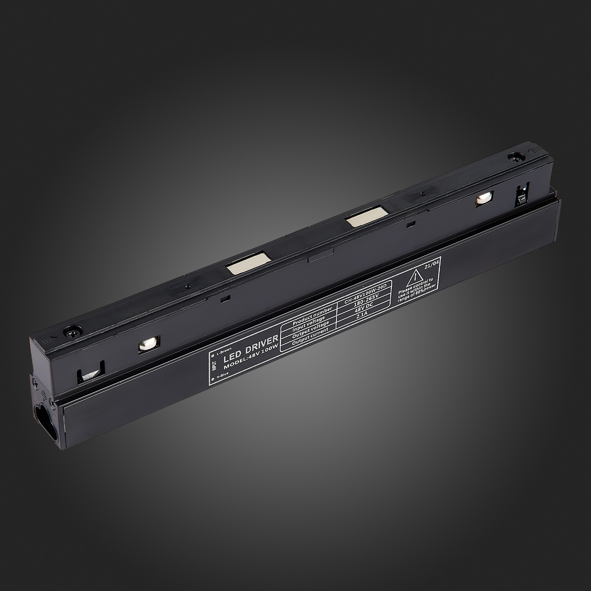 ST011.048.100.2 Источник питания для магнитных трековых шинопроводов внутренний Черный MKA-2-DRS-100 SKYLINE 48