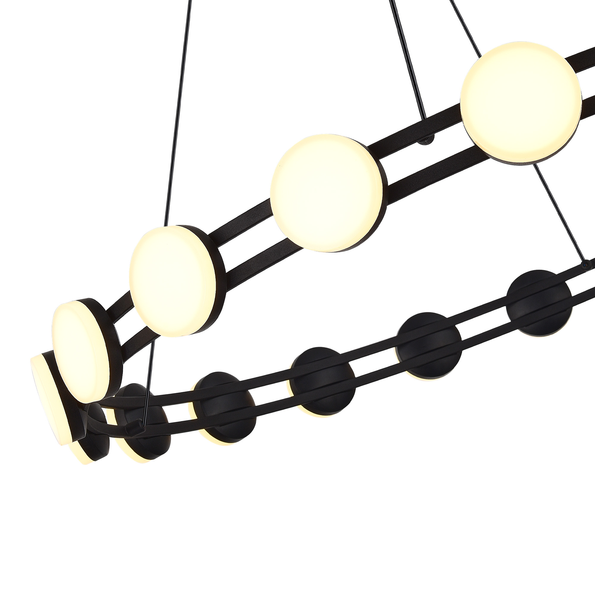 SL6610.403.20 Светильник подвесной ST-Luce черный/белый LED 1*40W 4000K MONRO