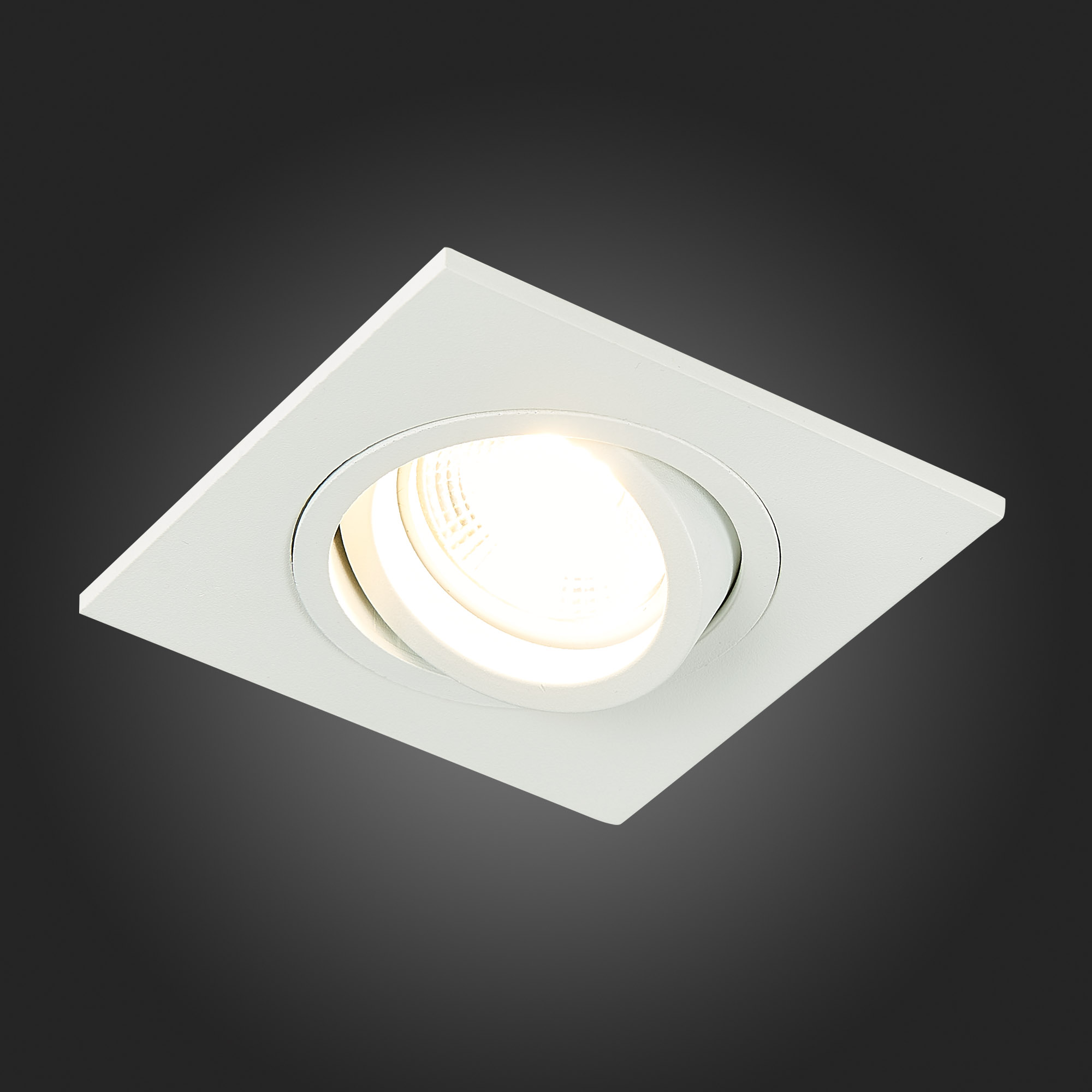 ST251.508.01 Св-к встр. Белый GU10 1*50W  IP20 L92xW92xH27 220V Без ламп Встраиваемые светильники