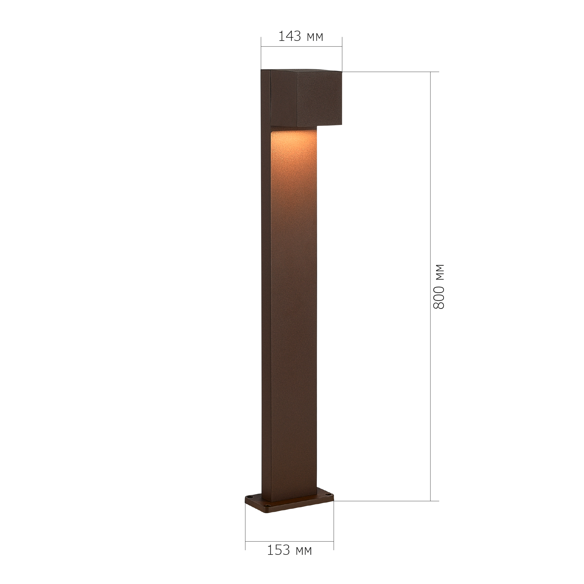 SL9513.605.01 Светильник уличный наземный ST-Luce кортен/кортен LED 1*12W 2700K BRIK