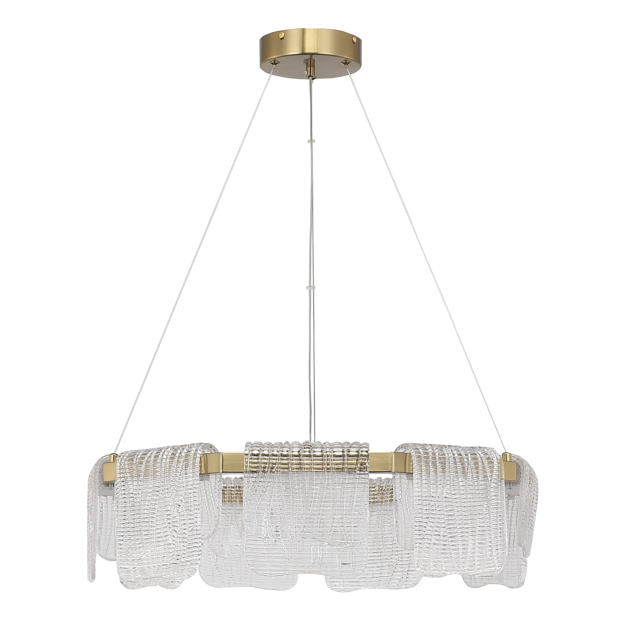 SL6021.203.54 Светильник подвесной ST-Luce золотистый/прозрачный LED 1*54W 3000K VOILE