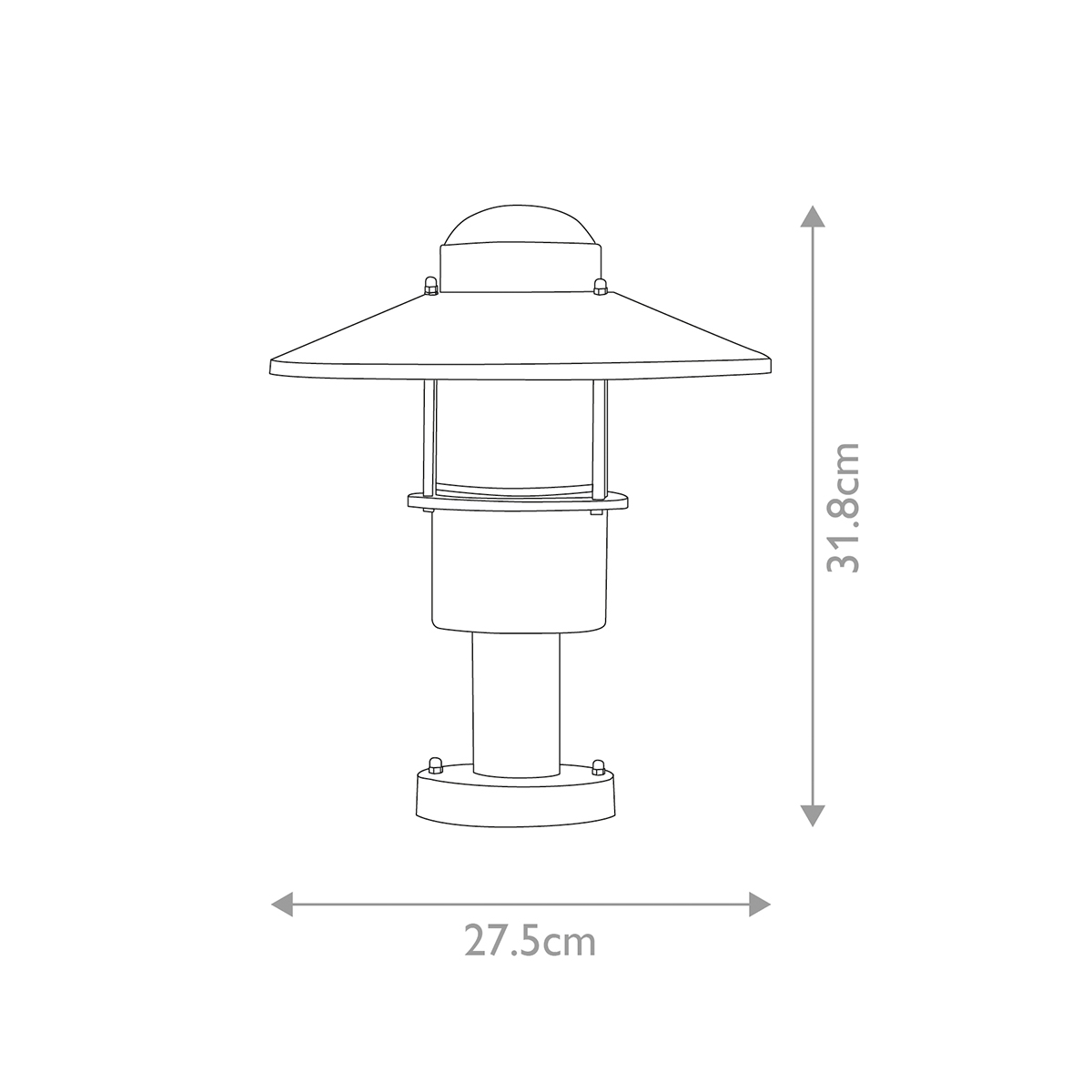 Фонарь-пьедестал Elstead Lighting, Арт. KLAMPENBORG-PED-SIL