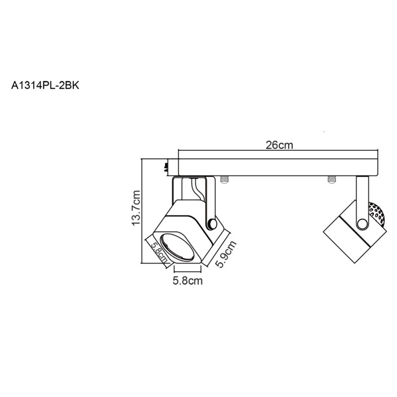 Спот ARTE Lamp A1314PL-2CC