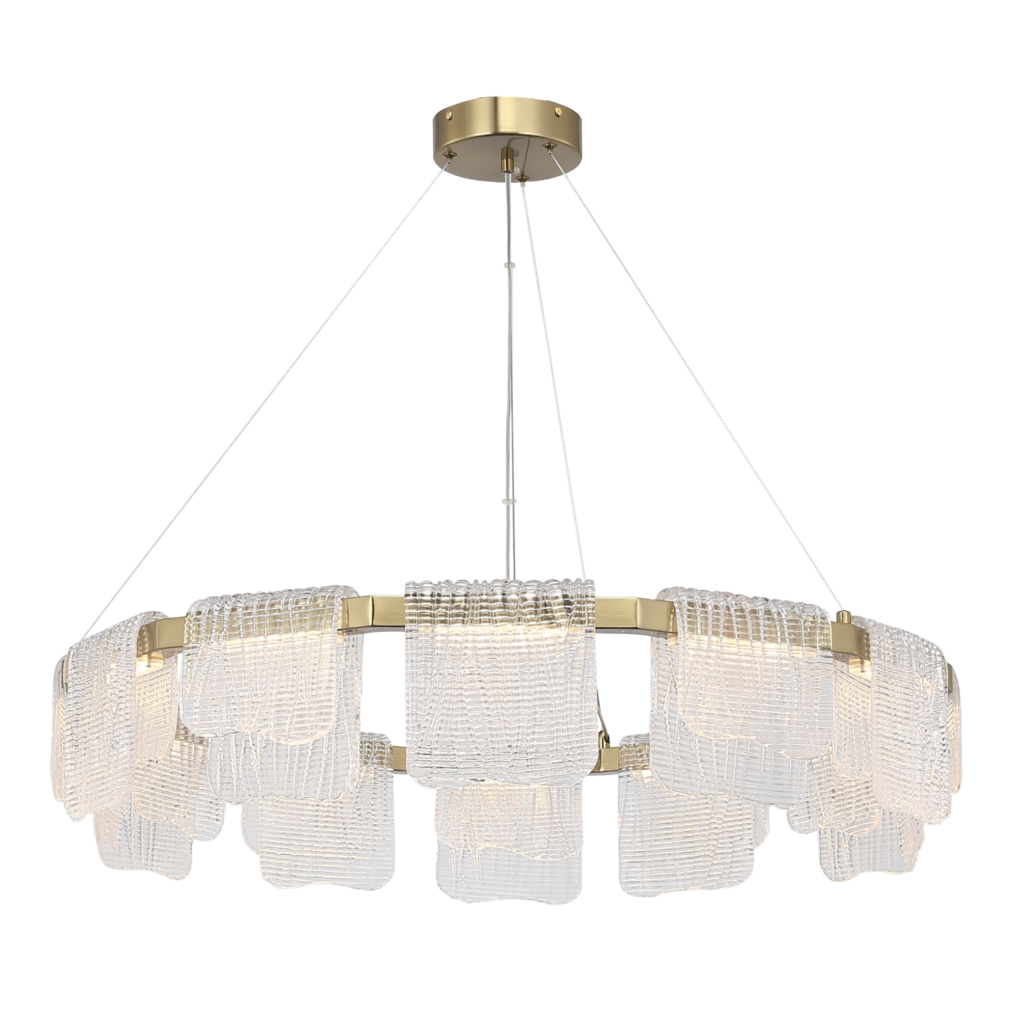 SL6021.203.66 Светильник подвесной ST-Luce золотистый/прозрачный LED 1*66W 3000K VOILE