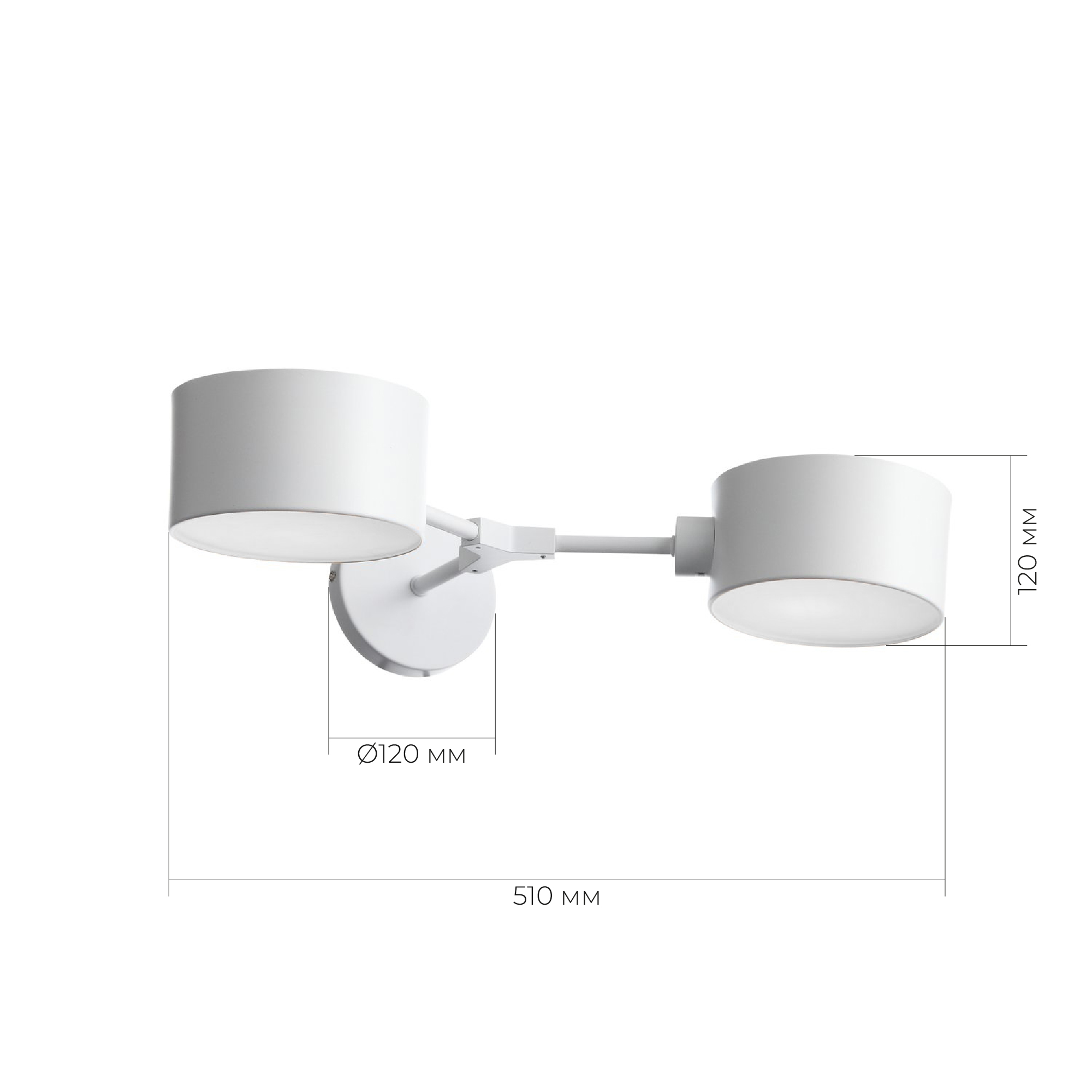 SLE183501-02 Светильник настенный Белый/Белый E14 2*60W GIMENTO