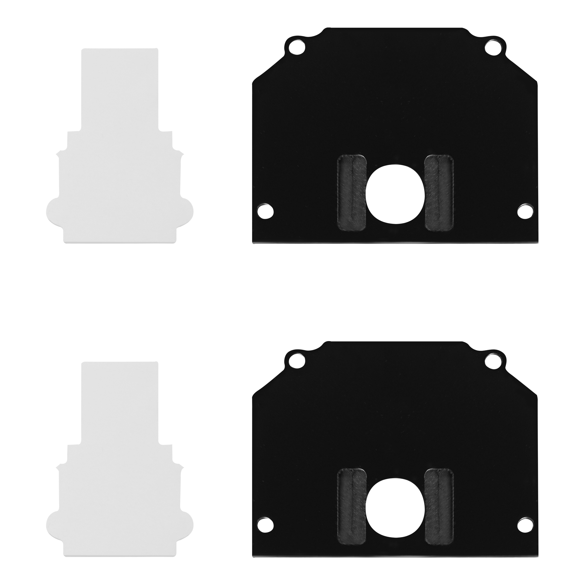 ST047.489.02 Торцевая заглушка (внешняя и внутрення 2+2шт)  ST-Luce Черный SKYLINE 48