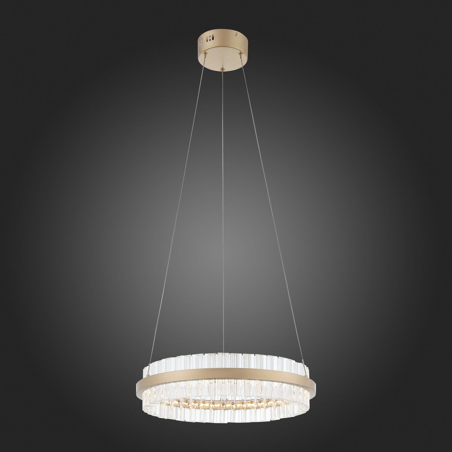 SL383.203.01 Светильник подвесной ST-Luce Золотистый/Золотистый, Прозрачный LED 1*34W 3000K CHERIO