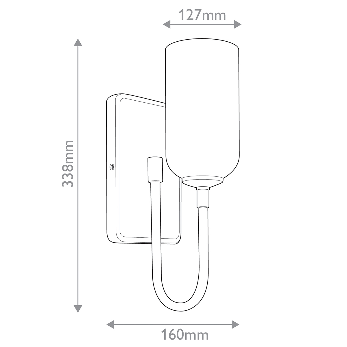 Бра для ванных комнат Kichler, Арт. KL-SOLIA-1W-CPZB