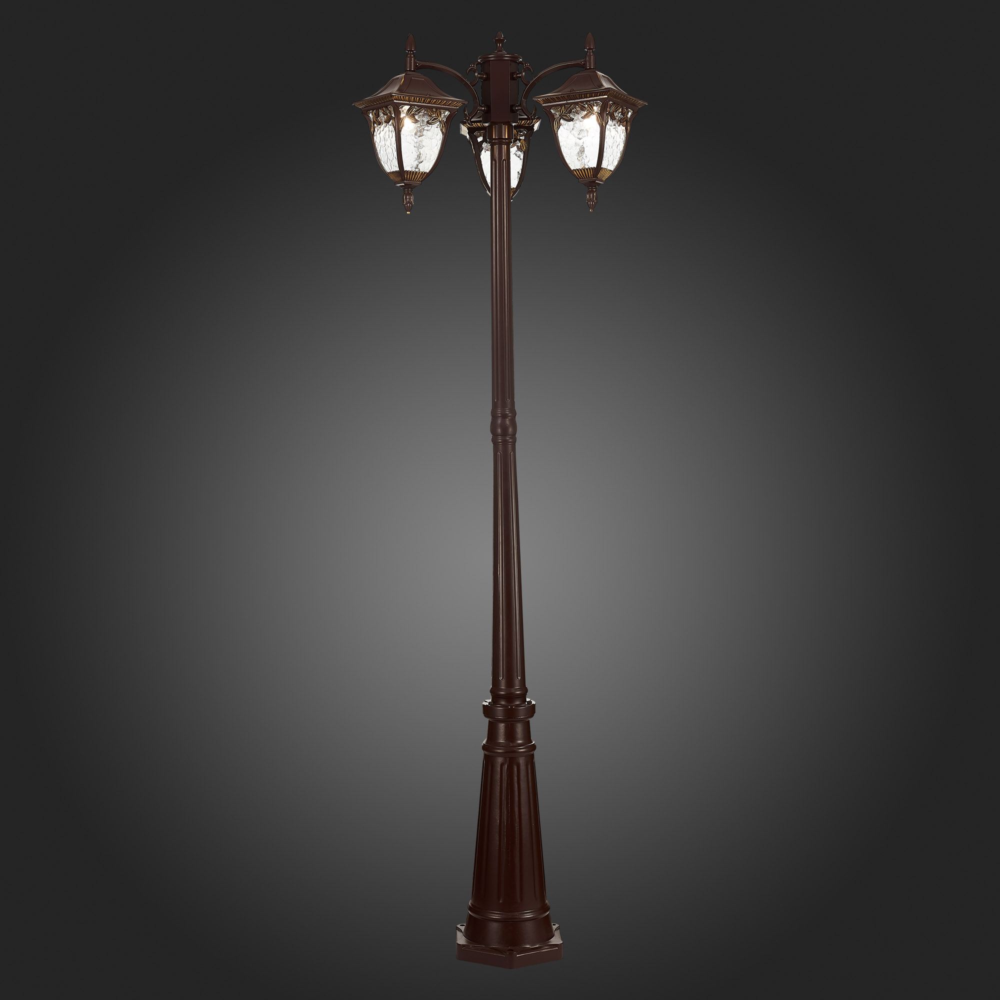 SL083.705.03 Светильник уличный наземный ST-Luce Кофейный/Кофейный, Прозрачный E27 3*60W CHIANI