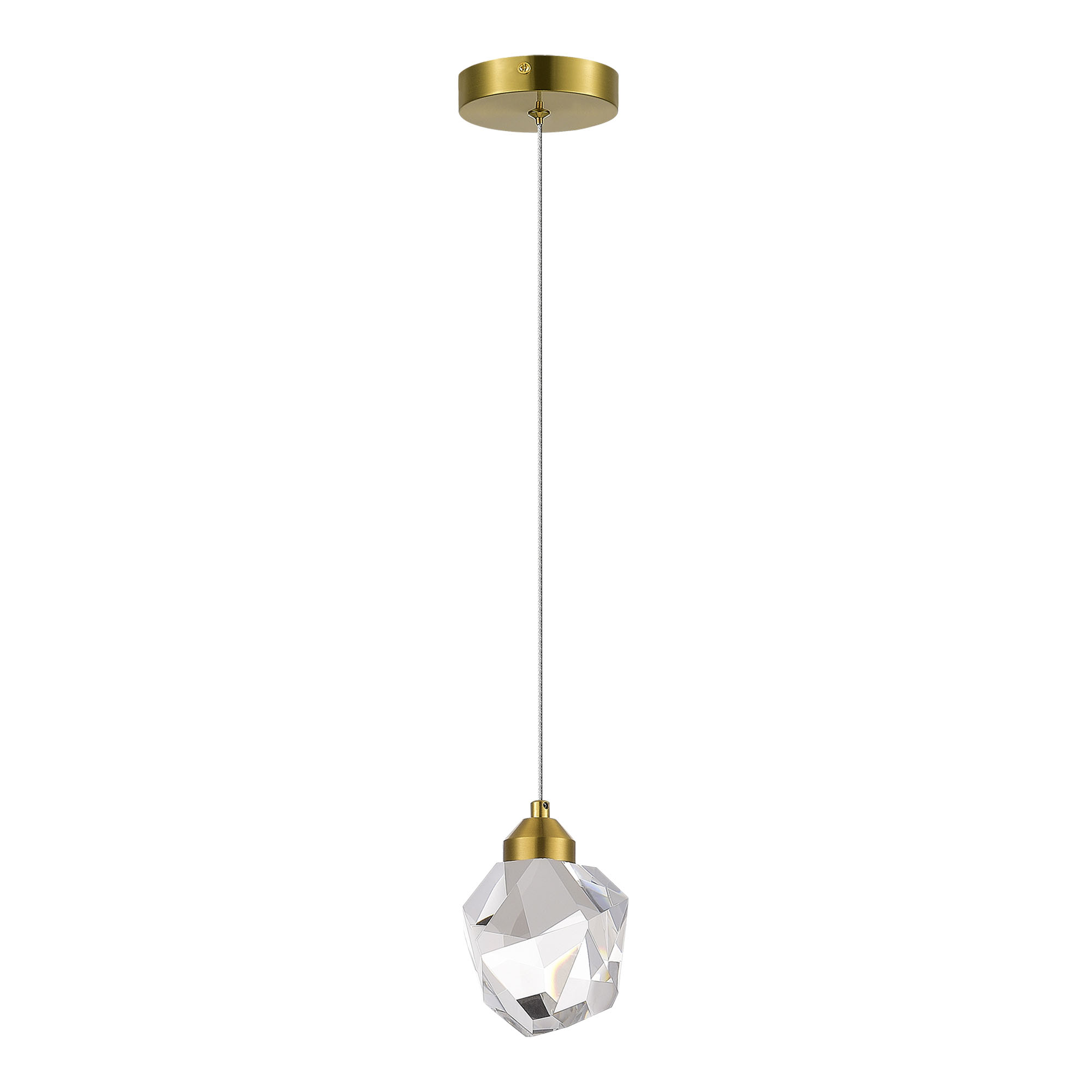 SL6114.203.01.1 Подвес ST-Luce Золотистый/Прозрачный LED 1*3W 3000K CASCATO