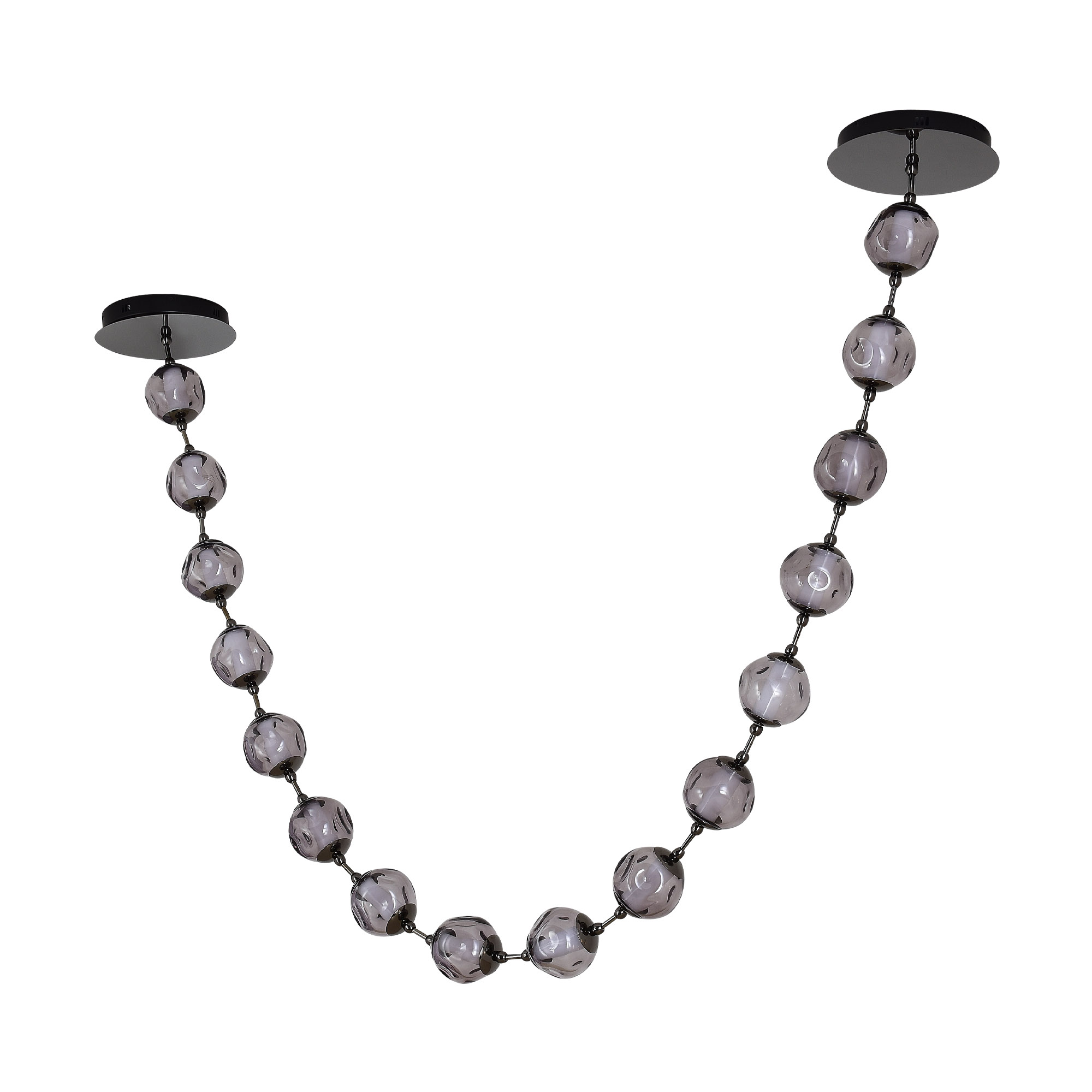 SL6520.403.16 Светильник подвесной ST-Luce черный жемчуг/прозрачно-дымчатый LED 1*80W 4000K HELMI