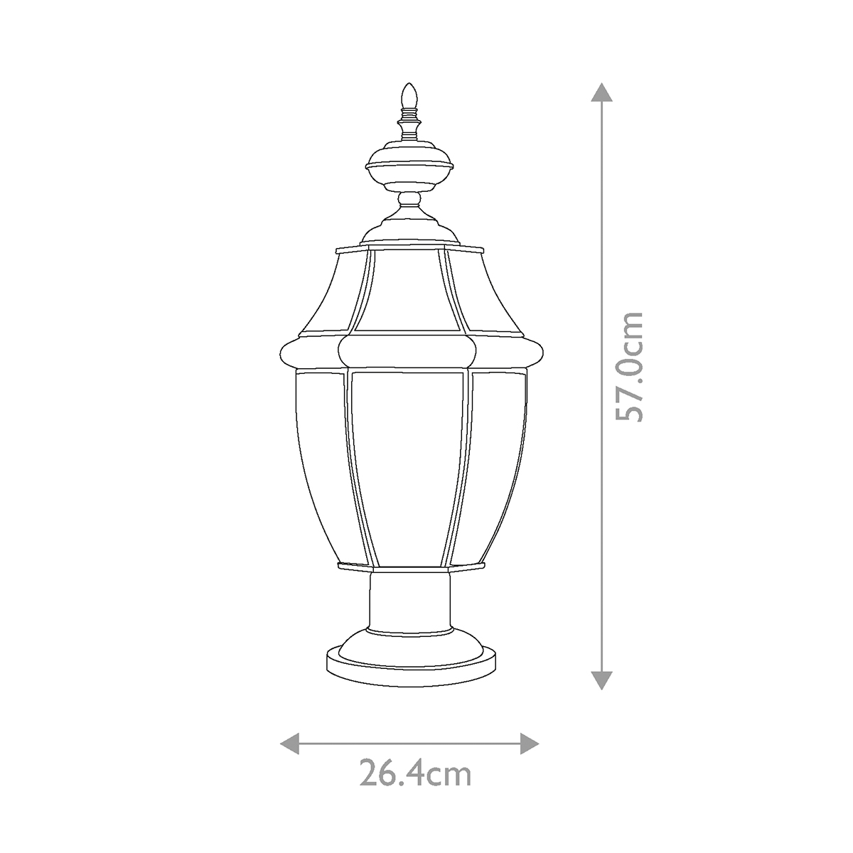 Фонарь-пьедестал Quoizel, Арт. QZ-NEWBURY3-L-PB