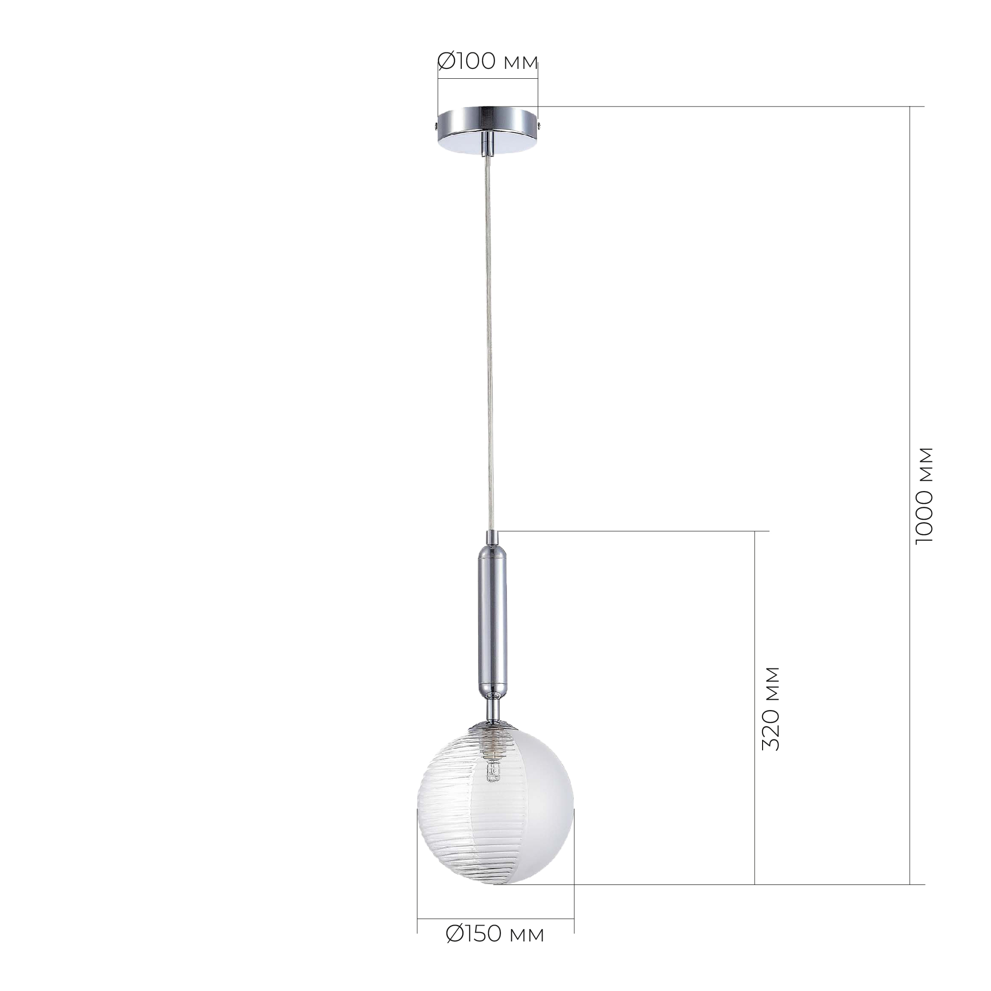 SLE1096-103-01 Подвес Хром/Прозрачный G9 LED 1*5W AVEIRO